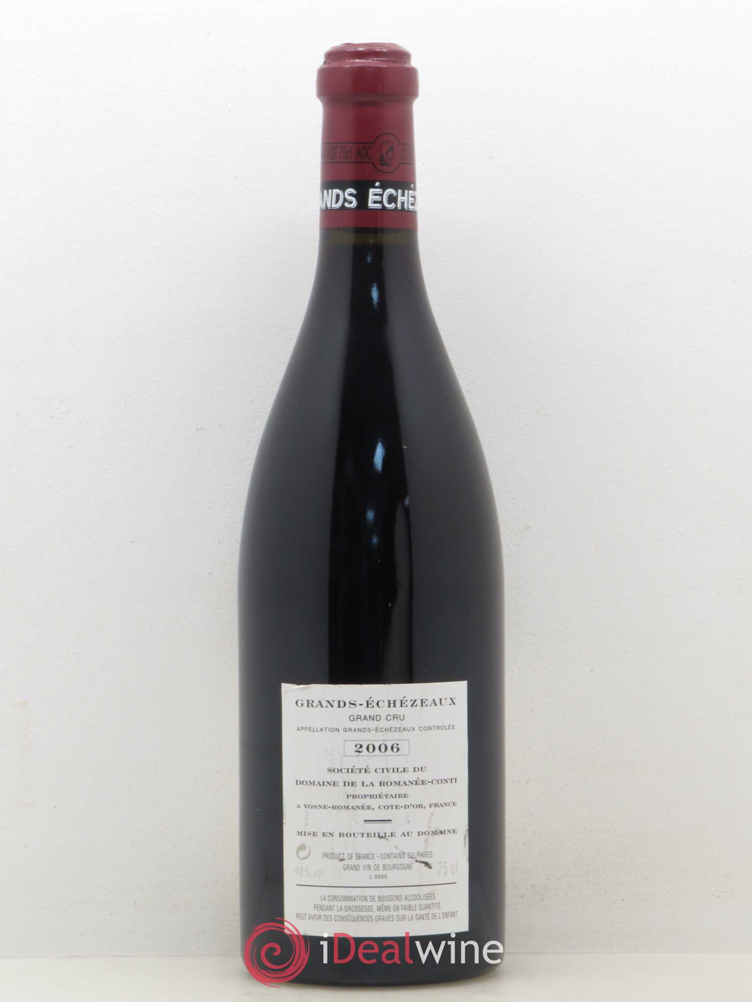 Grands-Echezeaux Grand Cru Domaine de la Romanée-Conti 2006 - Lot de 1 bouteille - 1