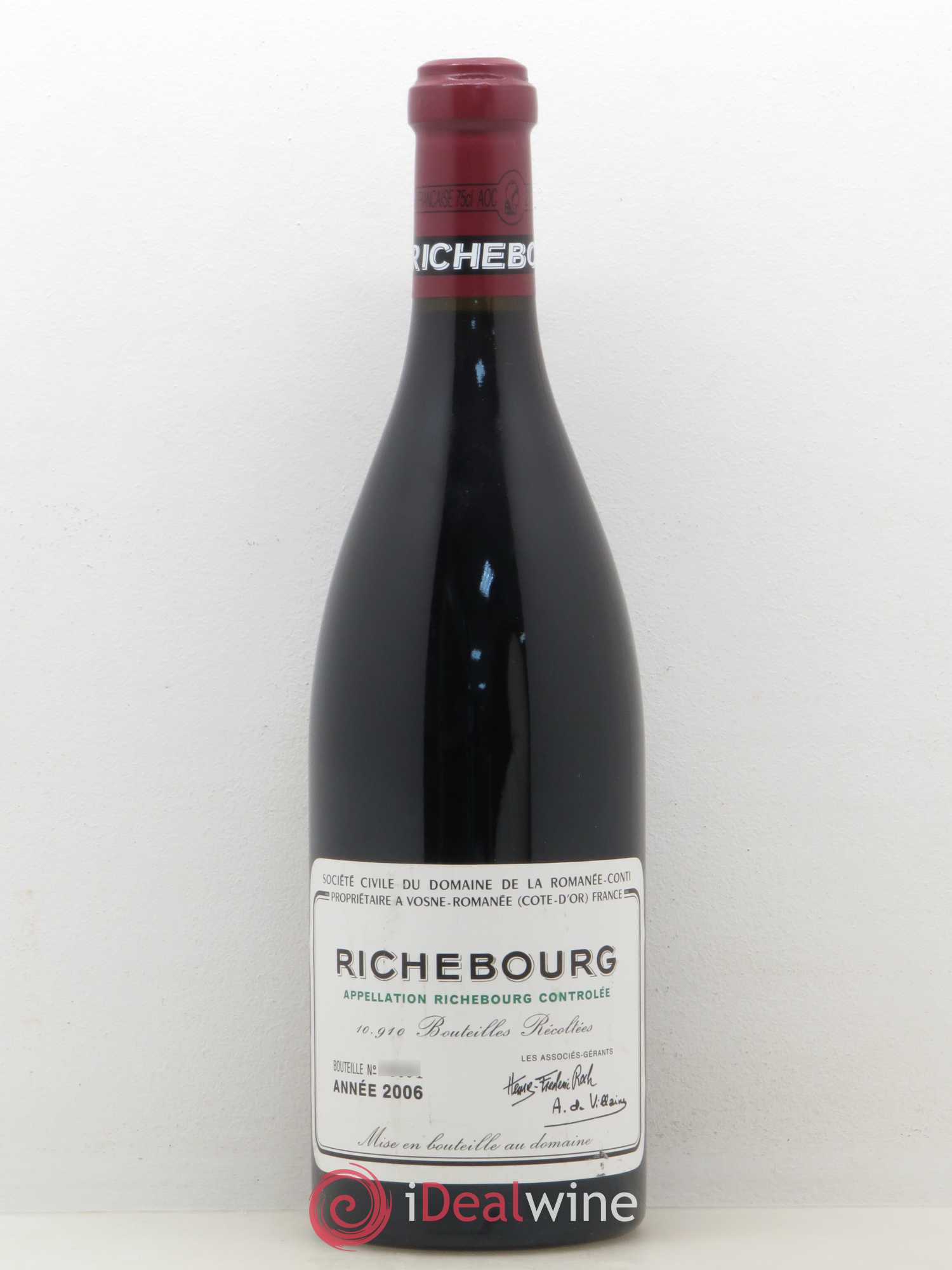 Richebourg Grand Cru Domaine de la Romanée-Conti 2006 - Lot de 1 bouteille - 0