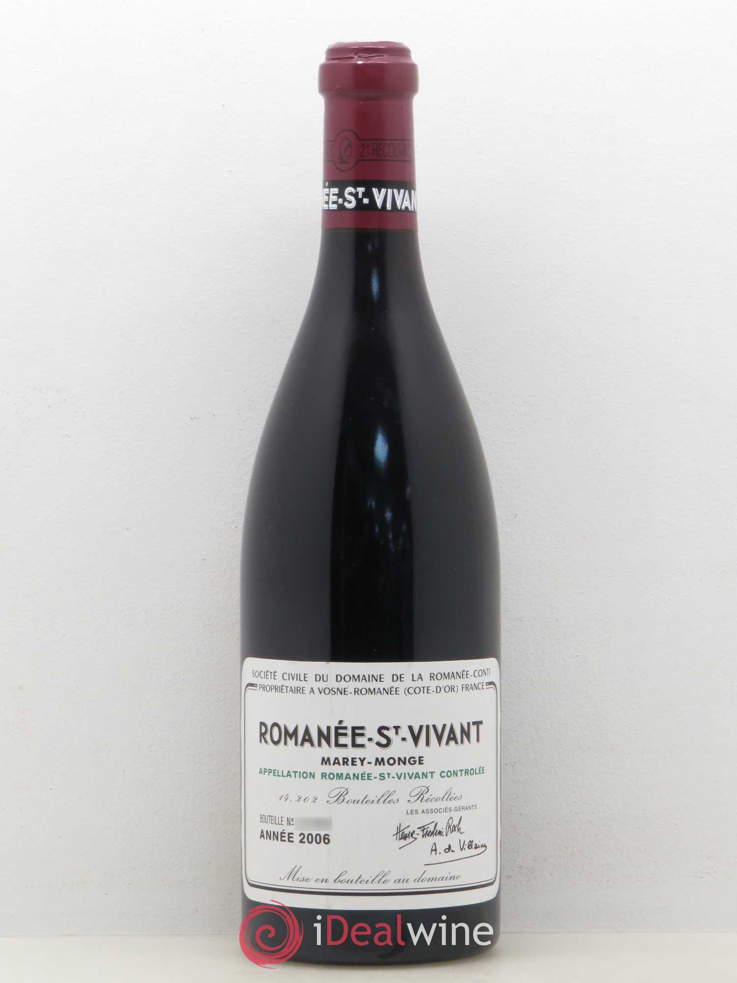 Romanée-Saint-Vivant Grand Cru Domaine de la Romanée-Conti 2006 - Lot de 1 bouteille - 0