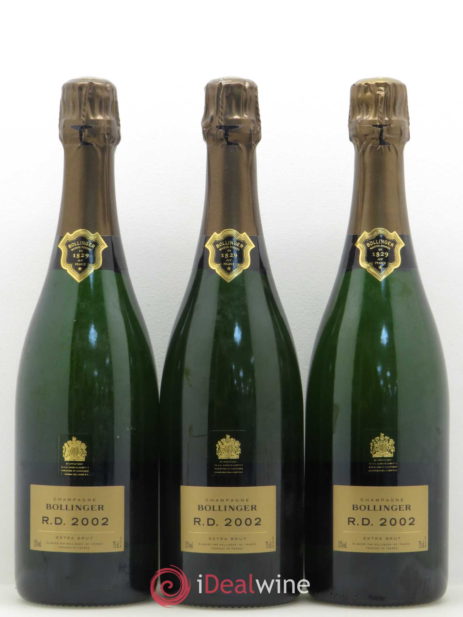 R.D. Extra-Brut Bollinger 2002 - Lot de 3 bouteilles - 0