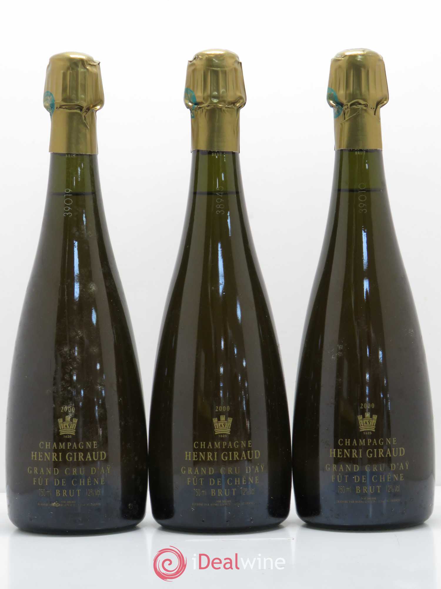 Aÿ Grand Cru Brut Fût de Chêne Henri Giraud 2000 - Lot de 3 bouteilles - 0