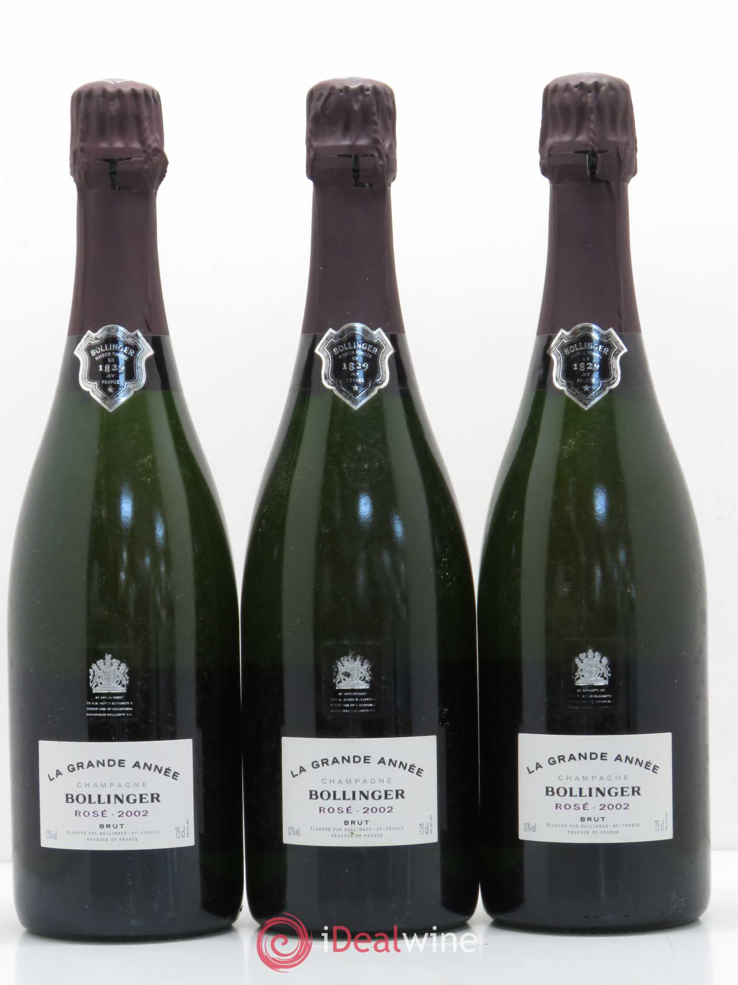 Grande Année Brut Bollinger 2002 - Lot de 3 bouteilles - 0