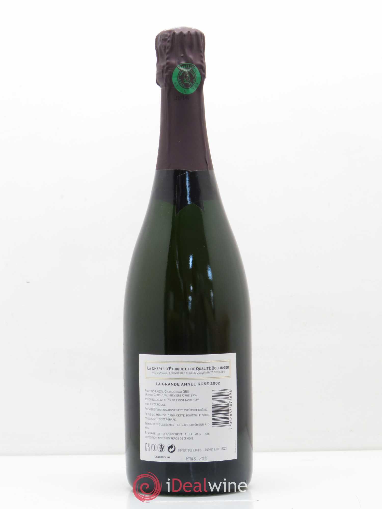Grande Année Brut Bollinger 2002 - Lot de 1 bouteille - 1