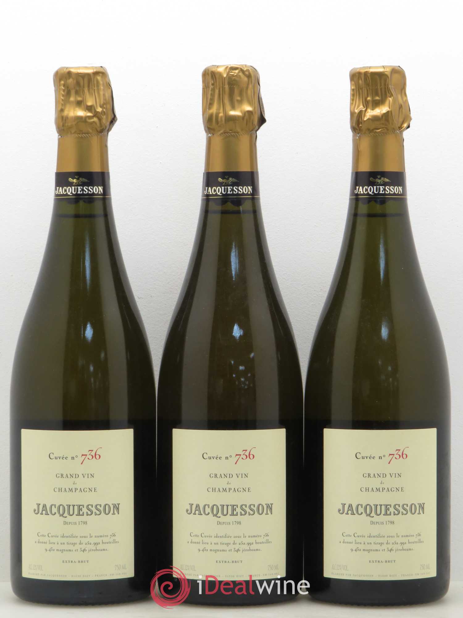 Cuvée 736 Jacquesson - Lot de 3 bouteilles - 0