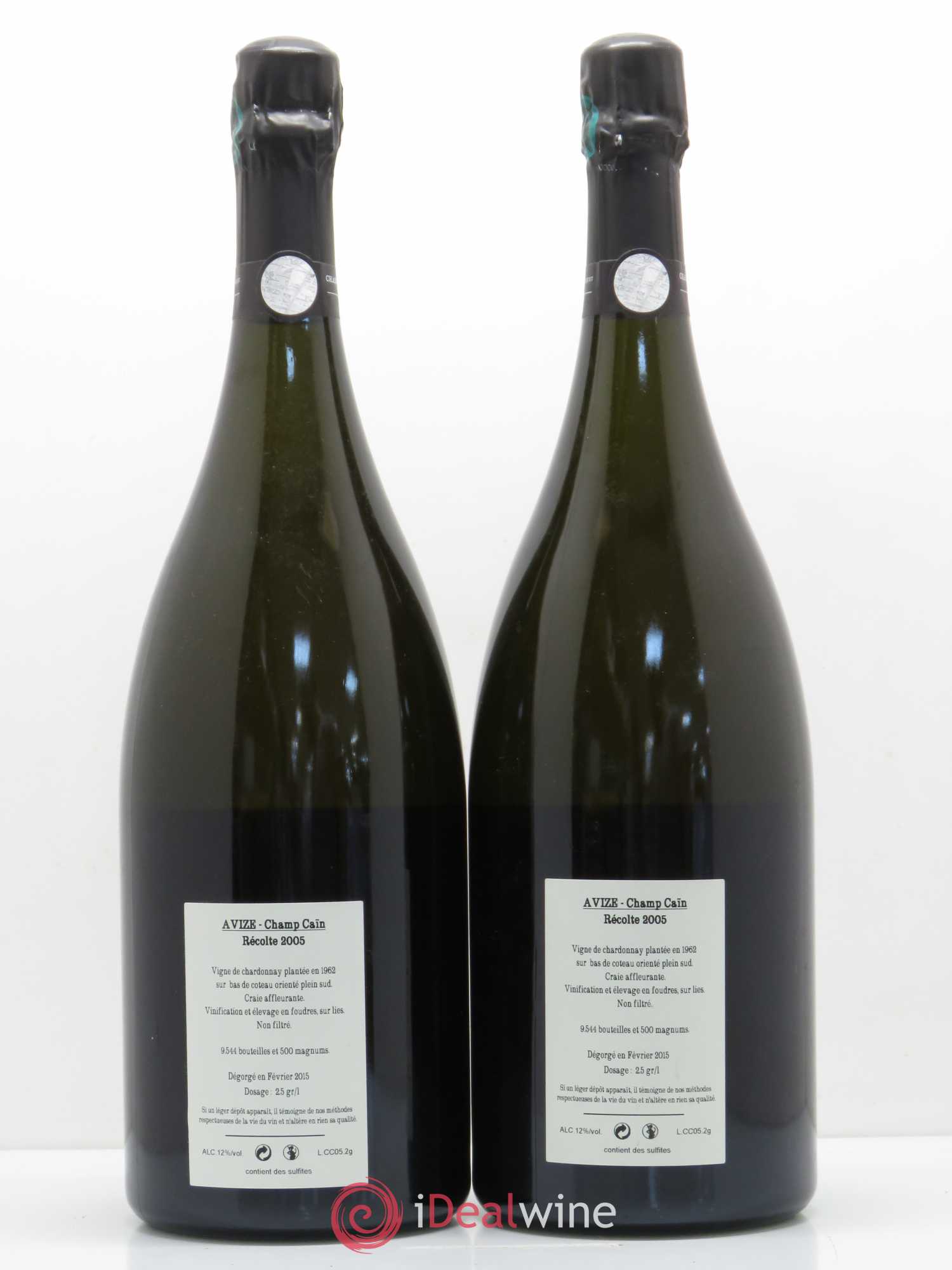 Avize Champ Caïn Extra-Brut Jacquesson 2005 - Lot de 2 magnums - 1