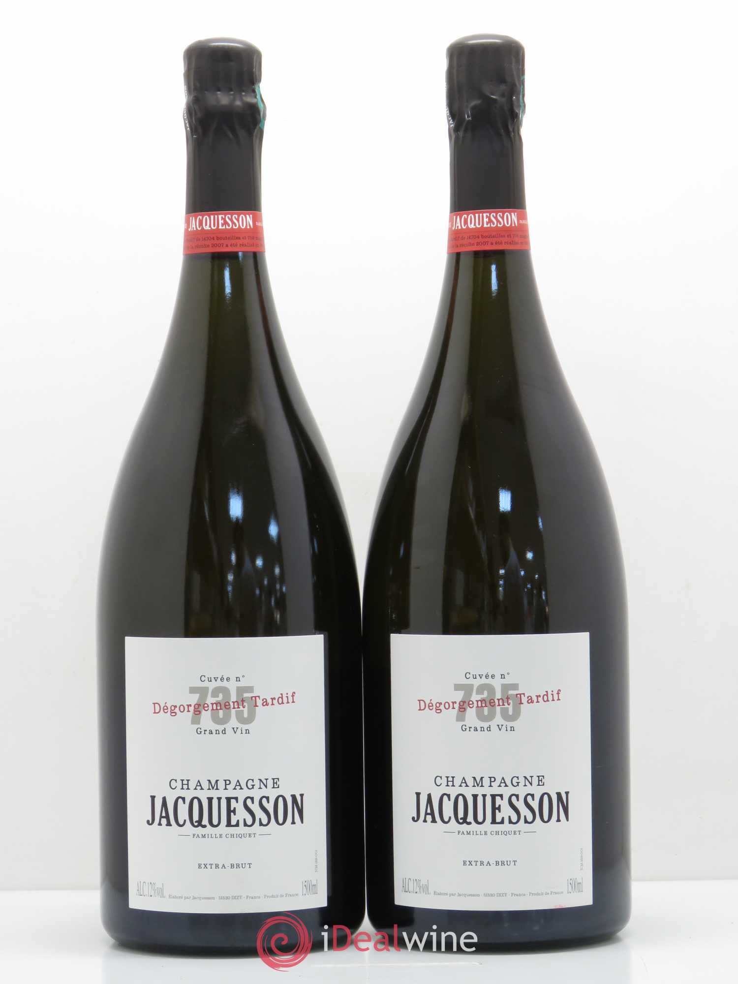 Cuvée 735 DT (Dégorgement Tardif) Extra-Brut Jacquesson - Lot de 2 magnums - 0