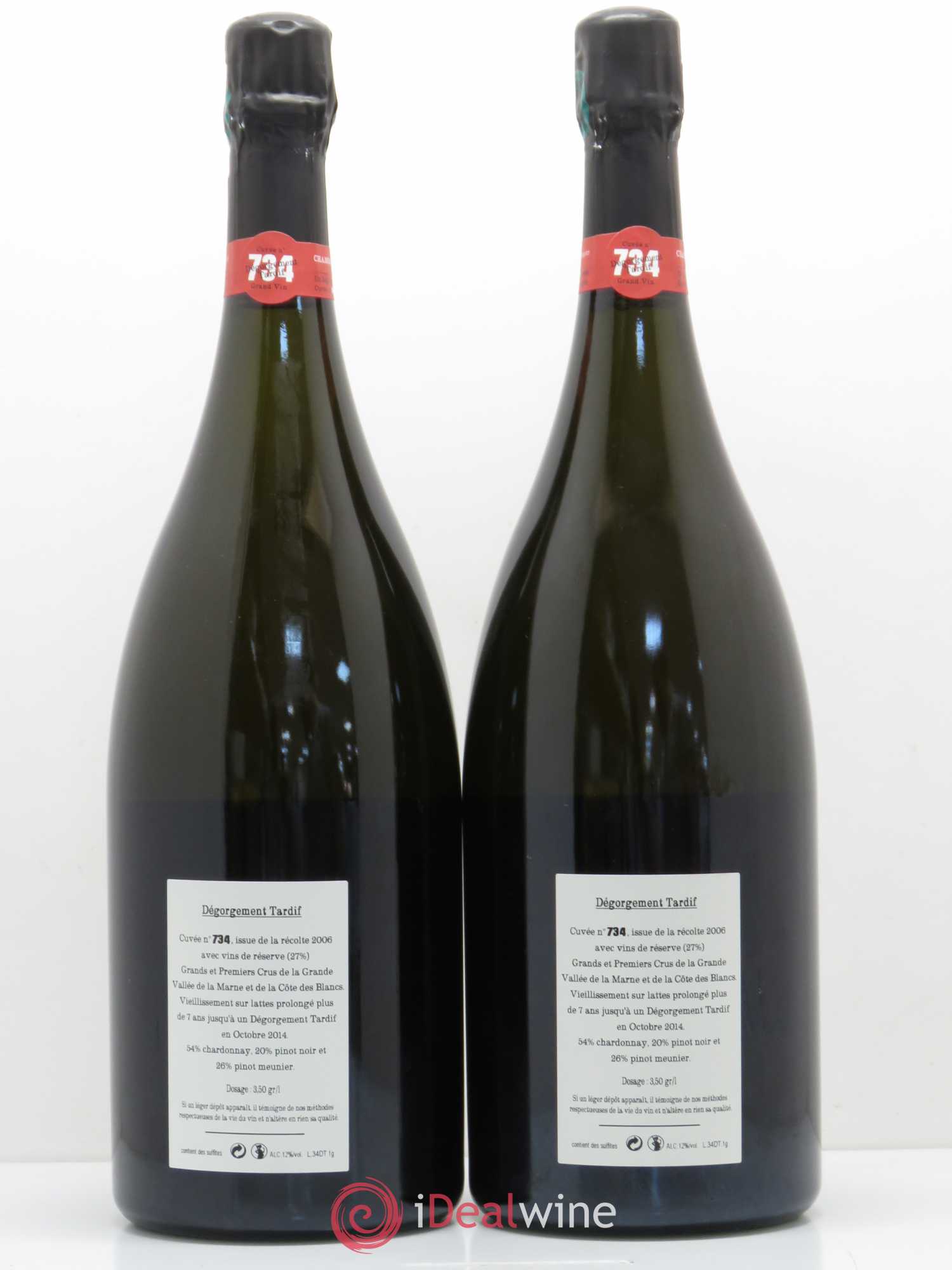 Cuvée 734 DT (Dégorgement Tardif) Jacquesson - Lot de 2 magnums - 1