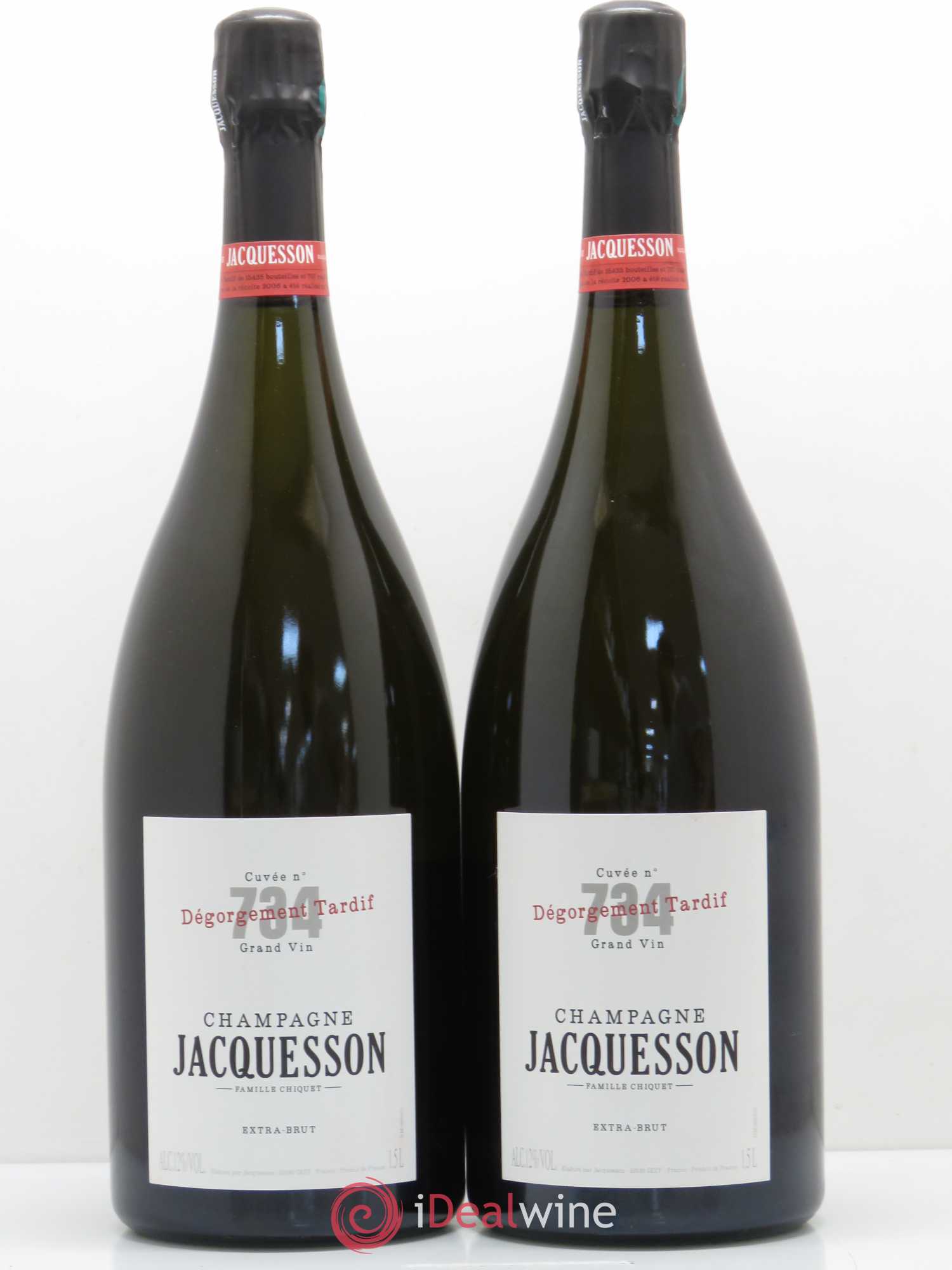 Cuvée 734 DT (Dégorgement Tardif) Jacquesson - Lot de 2 magnums - 0