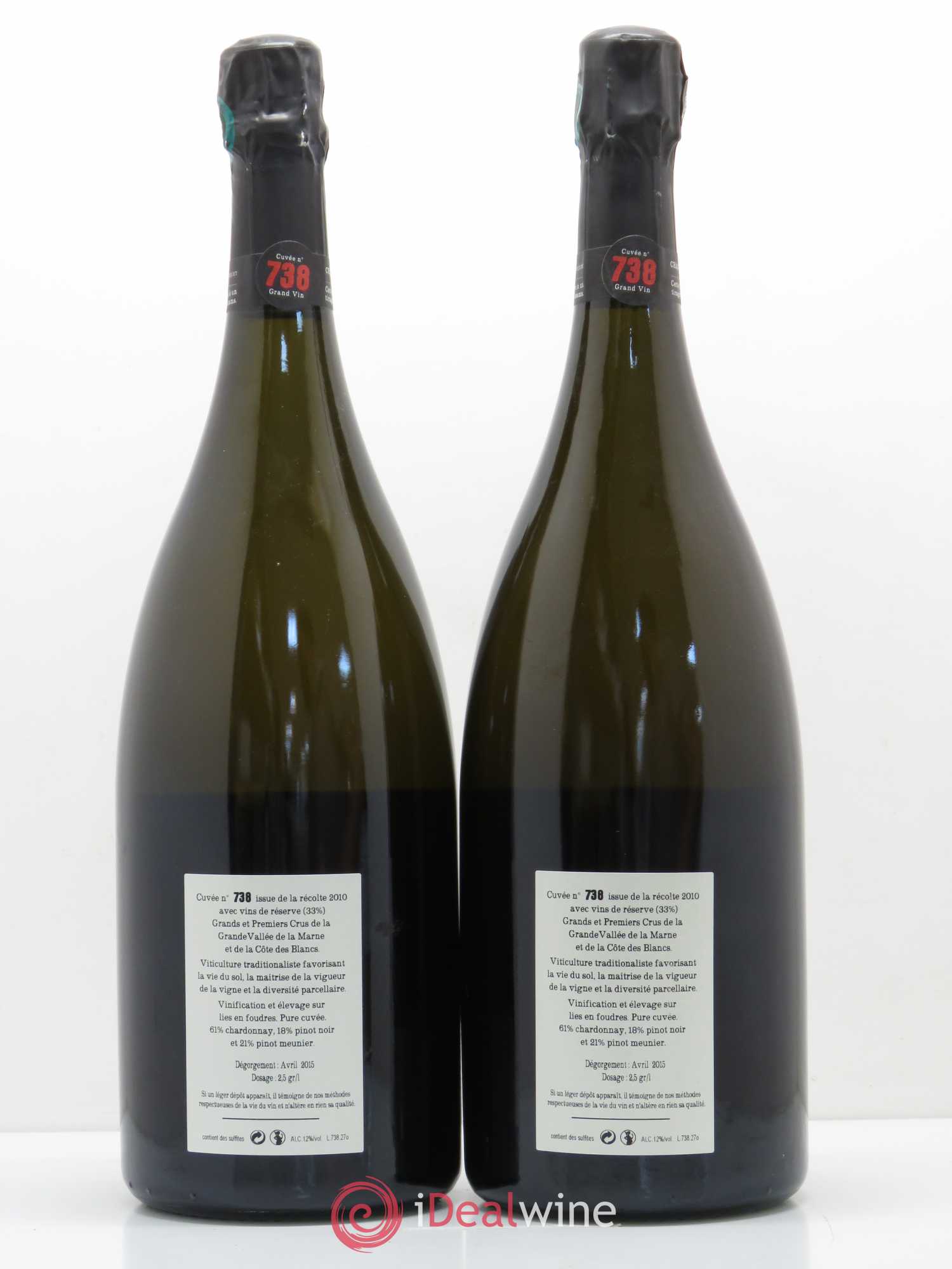 Cuvée 738 Extra-Brut Jacquesson - Posten von 2 Magnum - 1