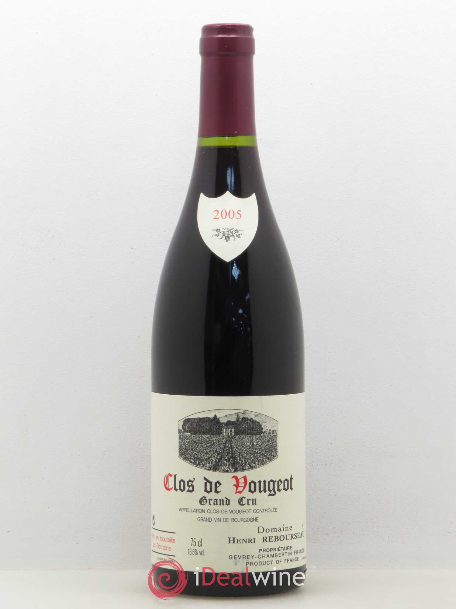 Clos de Vougeot Grand Cru Henri Rebourseau (Domaine) 2005 - Lot de 1 bouteille - 0