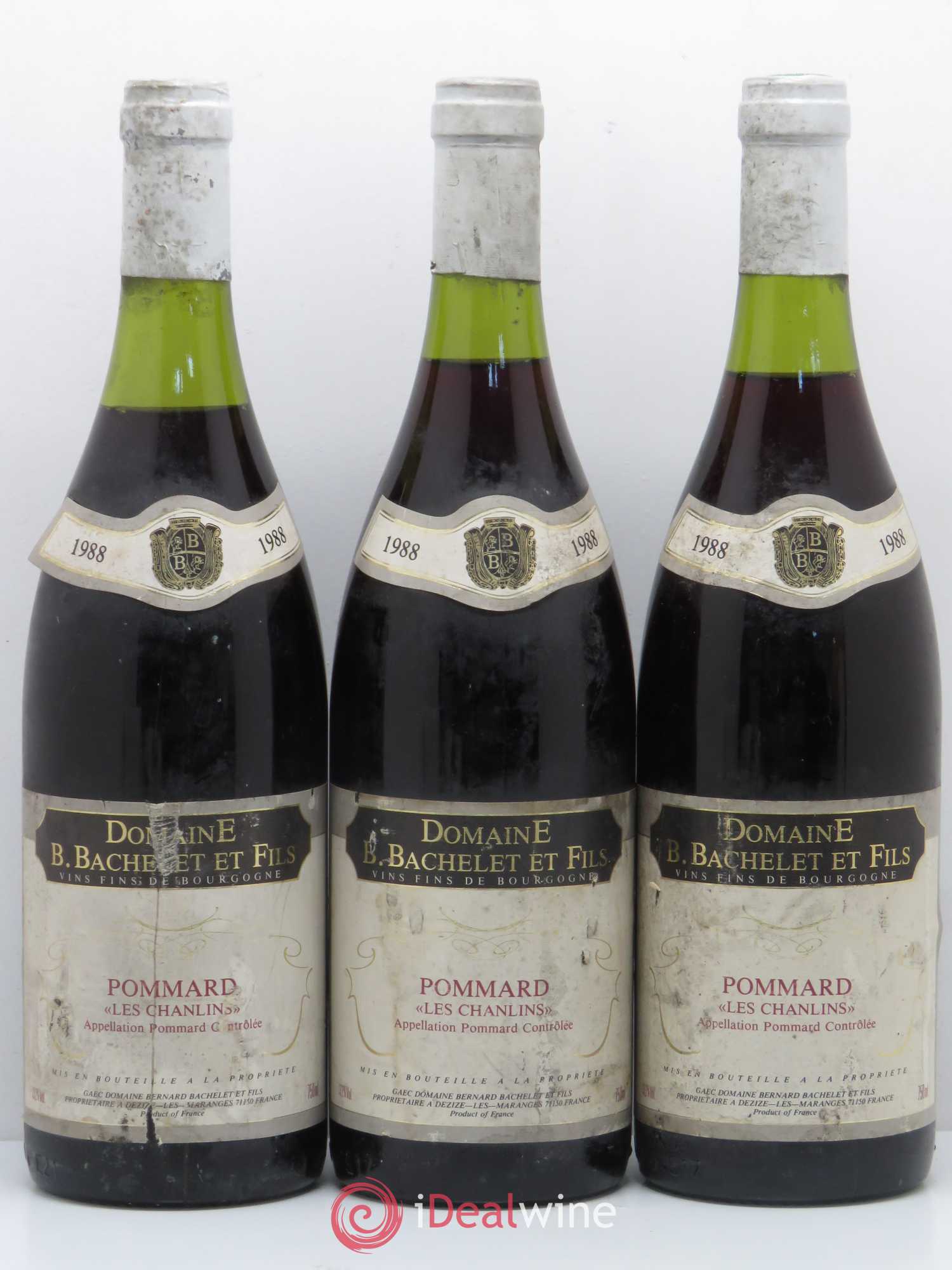Pommard Les Chanlins Bachelet et Fils (sans prix de réserve) 1988 - Posten von 3 Flaschen - 0
