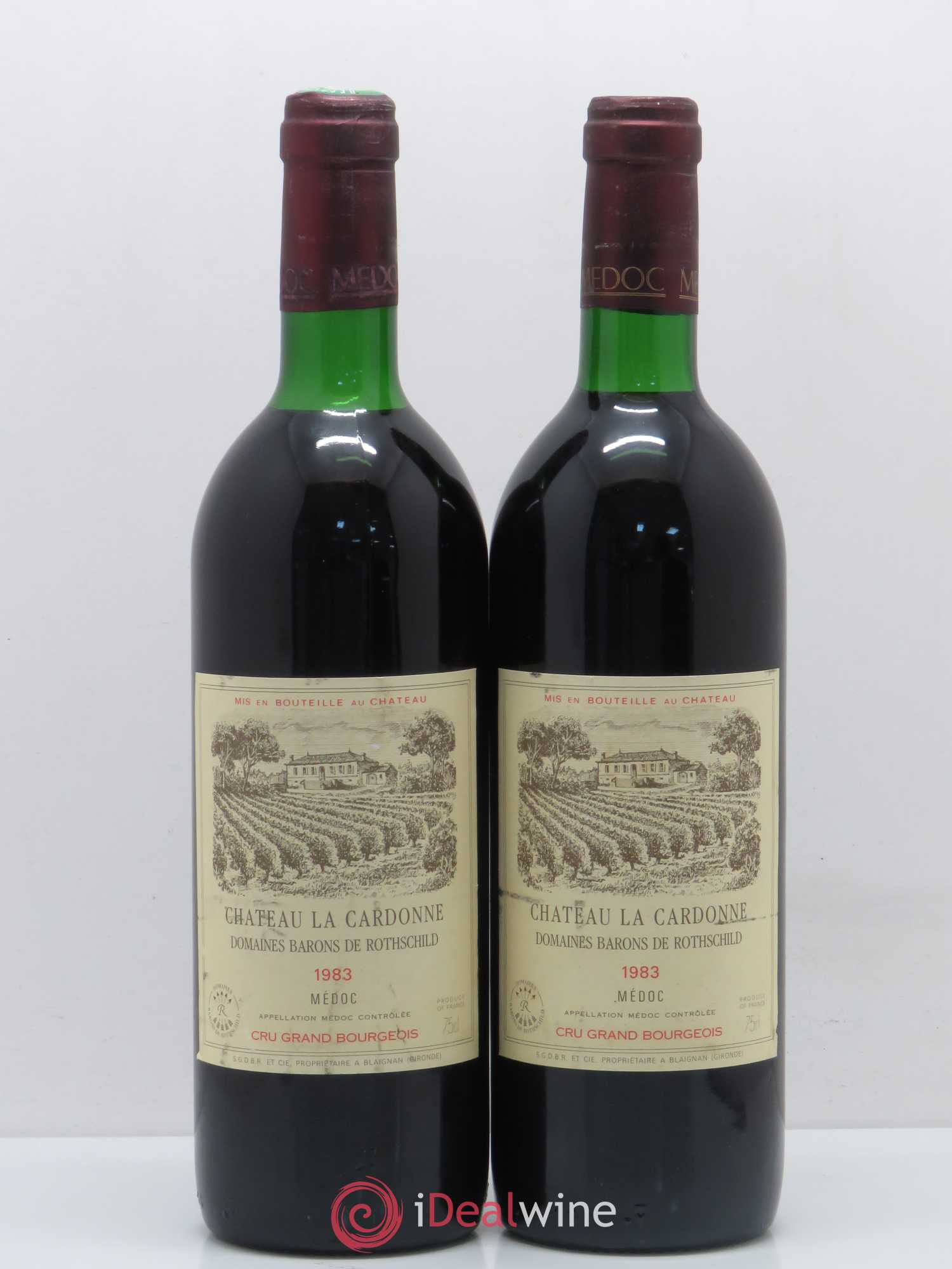 Château la Cardonne Cru Bourgeois (sans prix de réserve) 1983 - Lot de 2 bouteilles - 0
