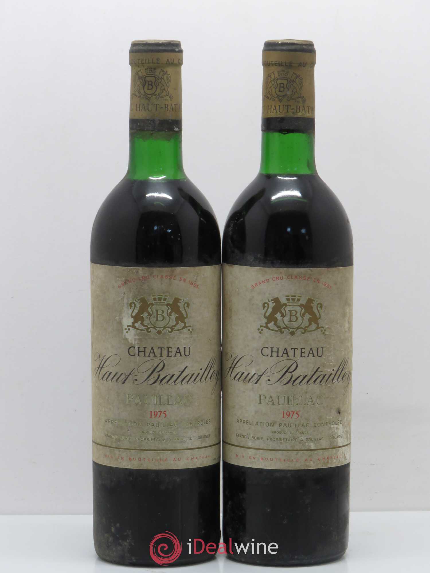 Château Haut Batailley 5ème Grand Cru Classé 1975 - Lot de 2 bouteilles - 0