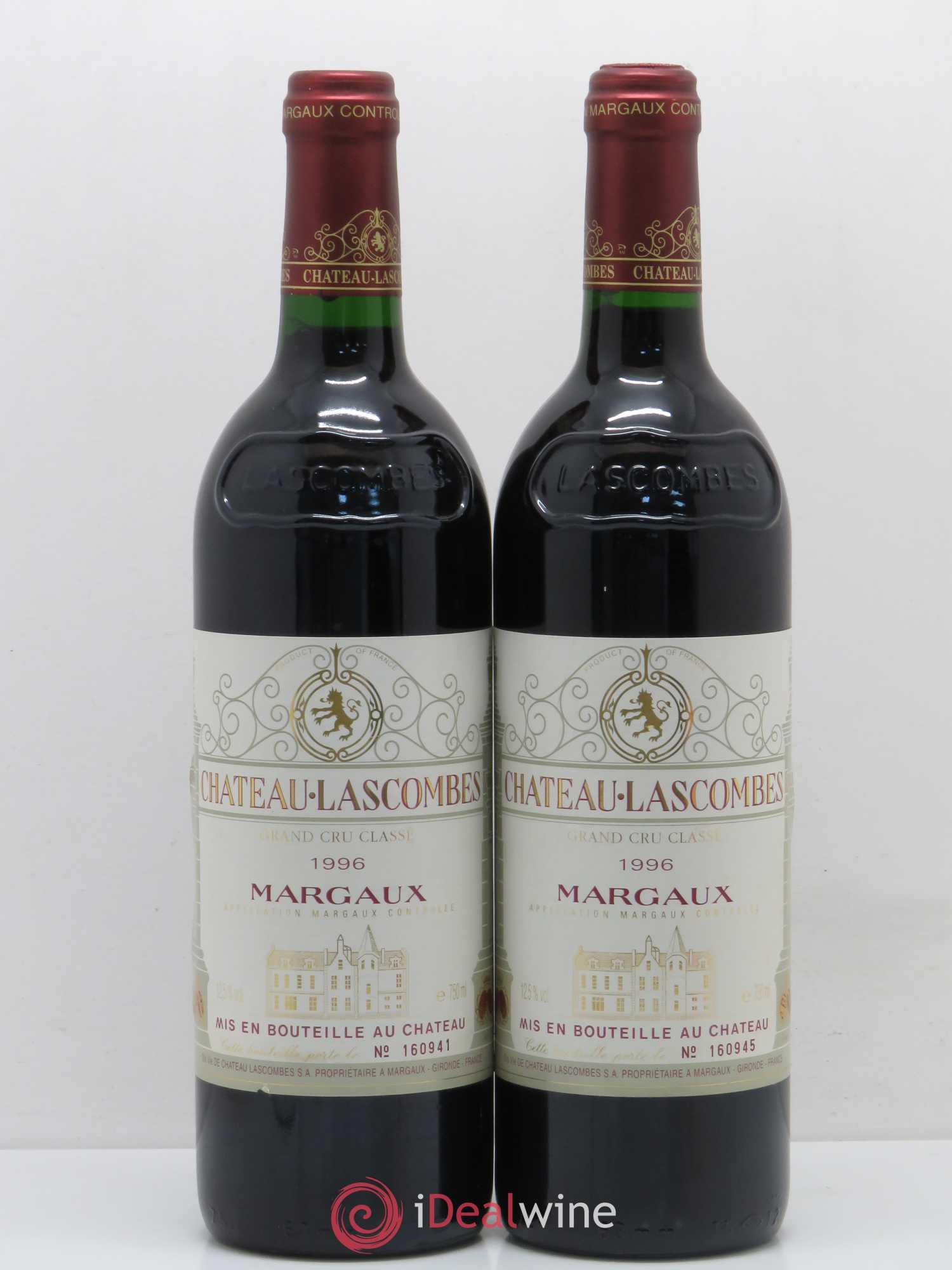 Château Lascombes 2ème Grand Cru Classé 1996 - Lot de 2 bouteilles - 0