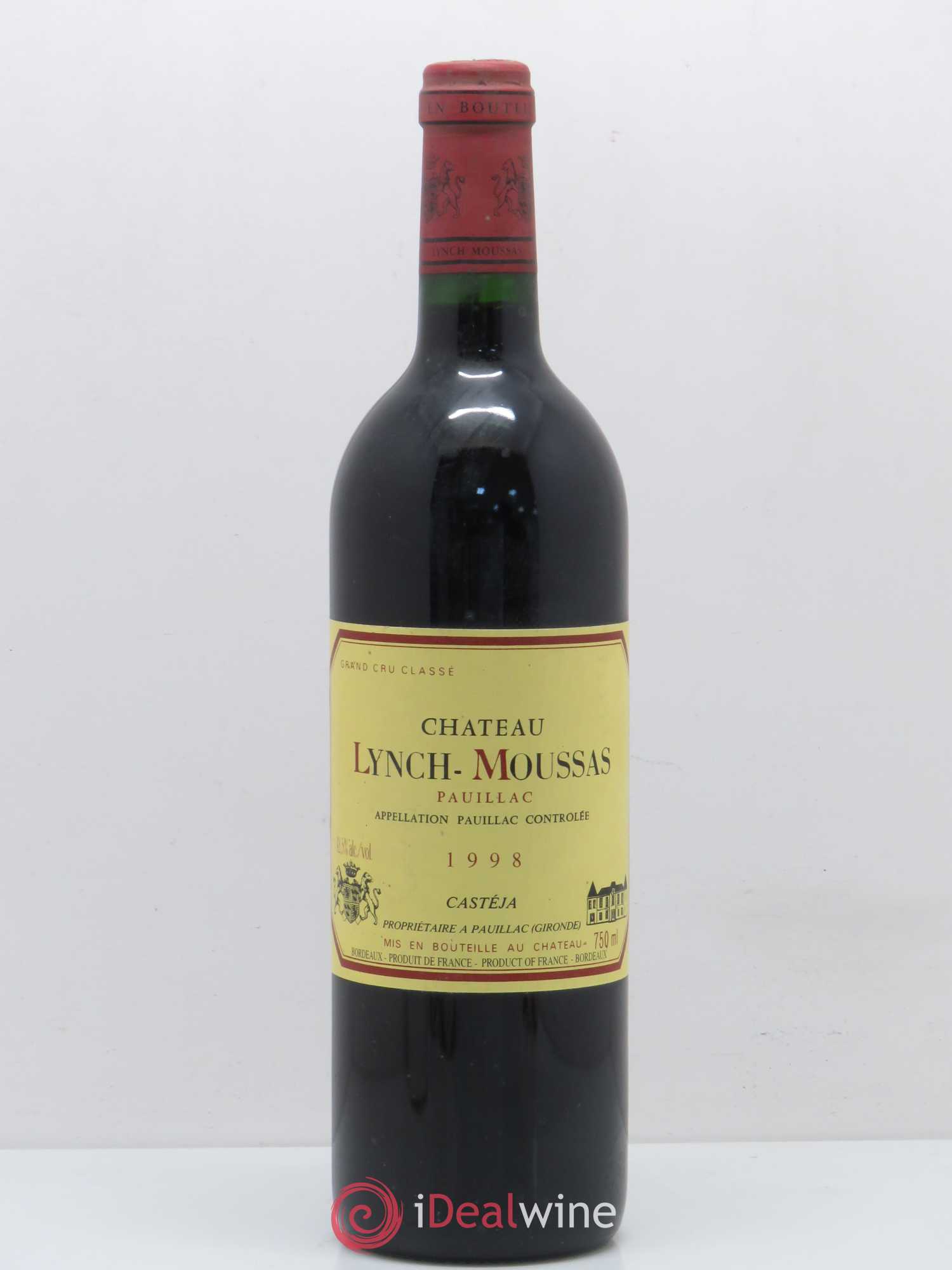 Château Lynch Moussas 5ème Grand Cru Classé 1998 - Lot de 1 bouteille - 0
