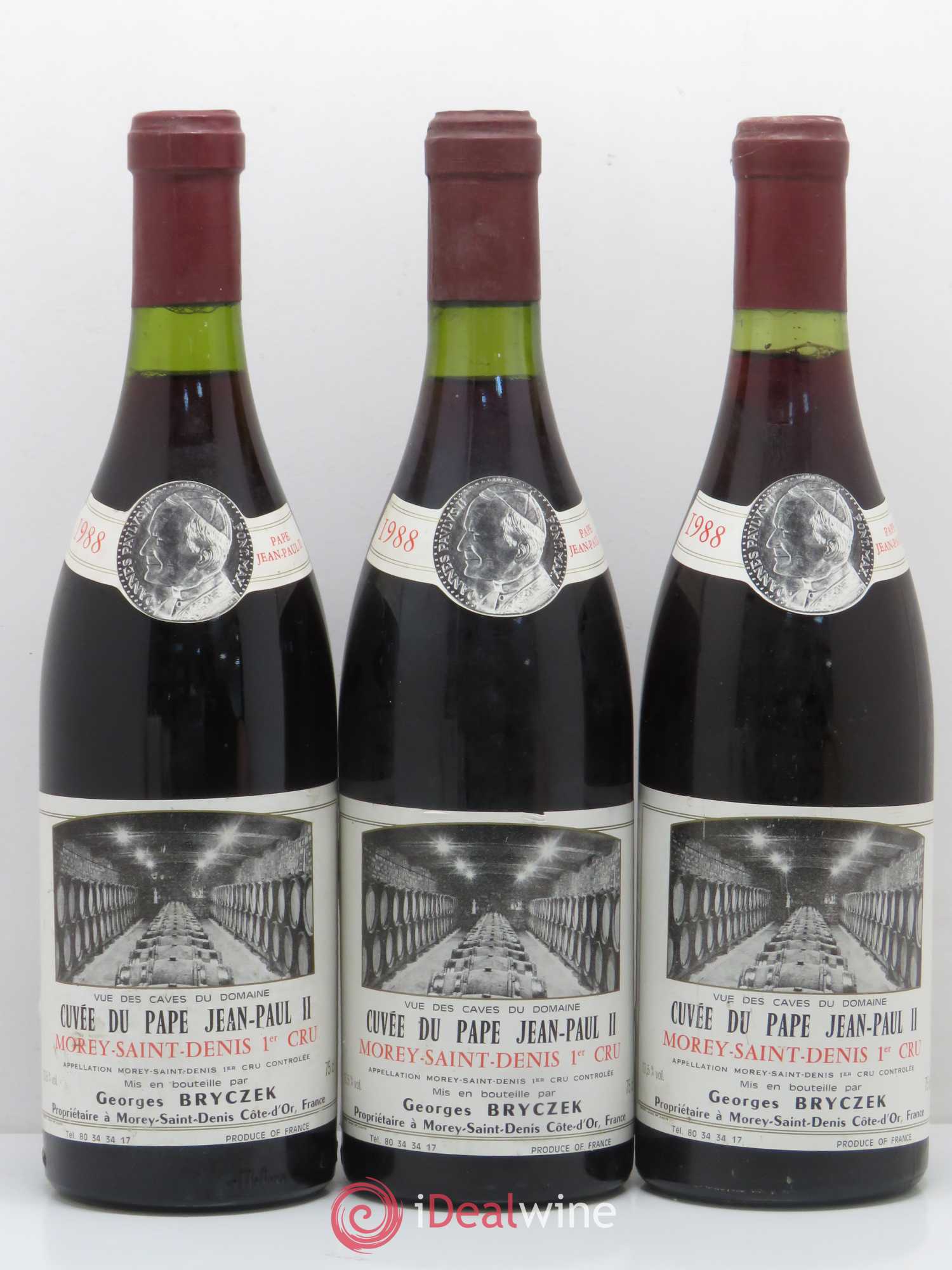 Morey-Saint-Denis 1er Cru Cuvée Jean Paul II Georges Bryczek 1988 - Lotto di 3 bottiglie - 0