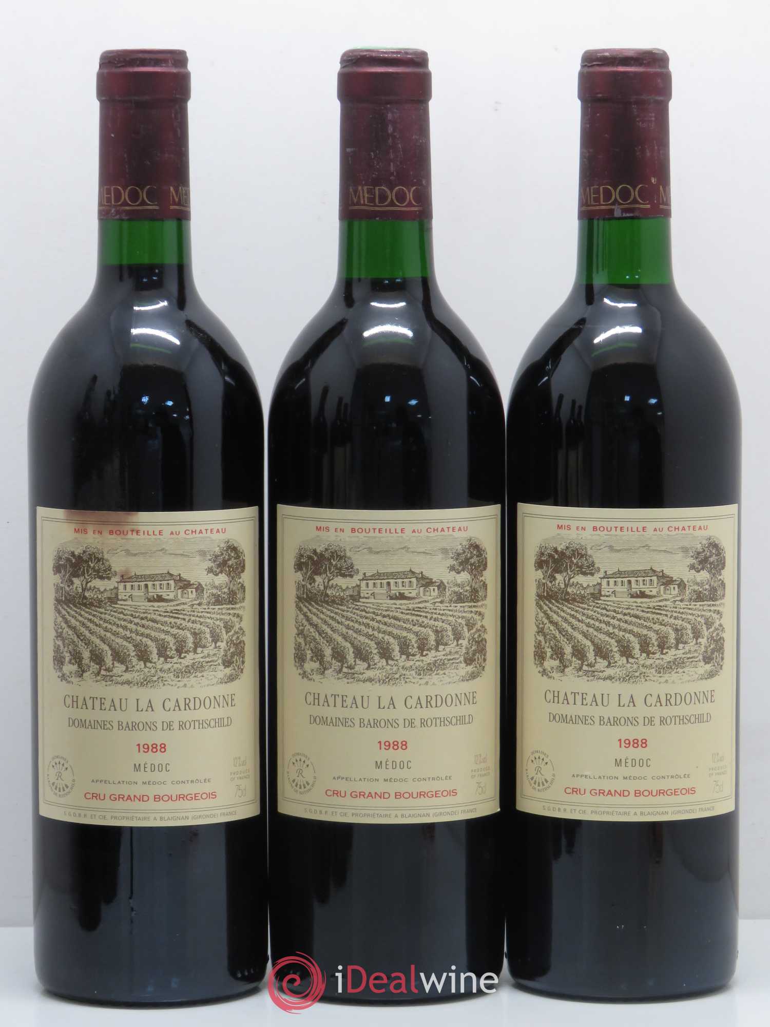 Château la Cardonne Cru Bourgeois (sans prix de réserve) 1988 - Lot de 6 bouteilles - 2