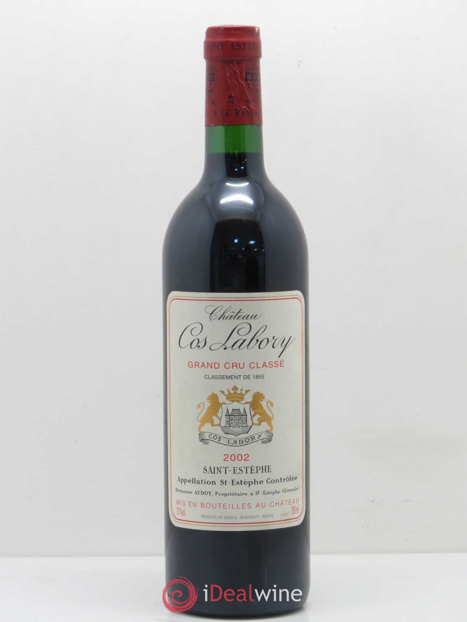 Château Cos Labory 5ème Grand Cru Classé 2002 - Lot de 1 bouteille - 0