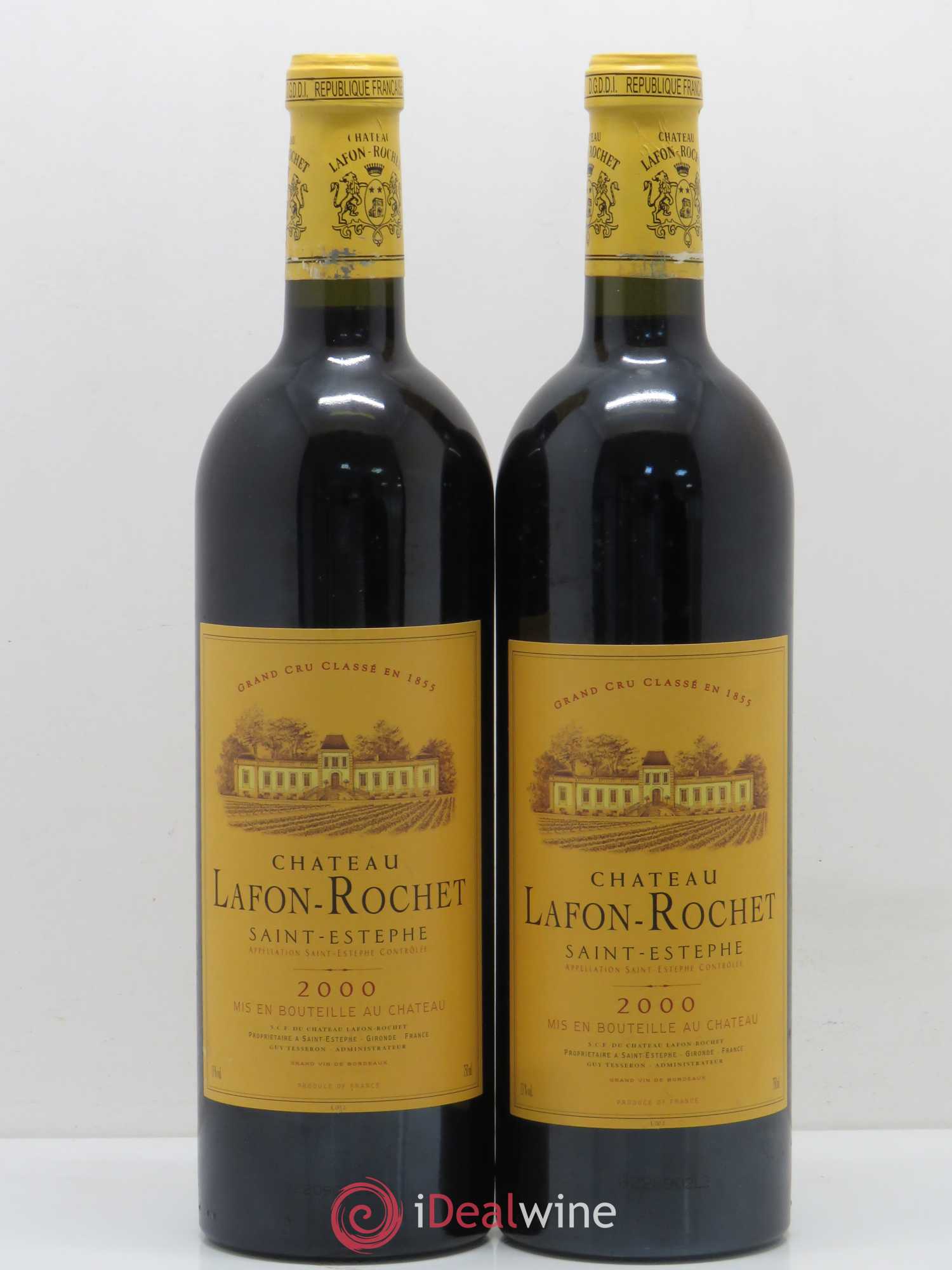 Château Lafon Rochet 4ème Grand Cru Classé 2000 - Lot de 2 bouteilles - 0