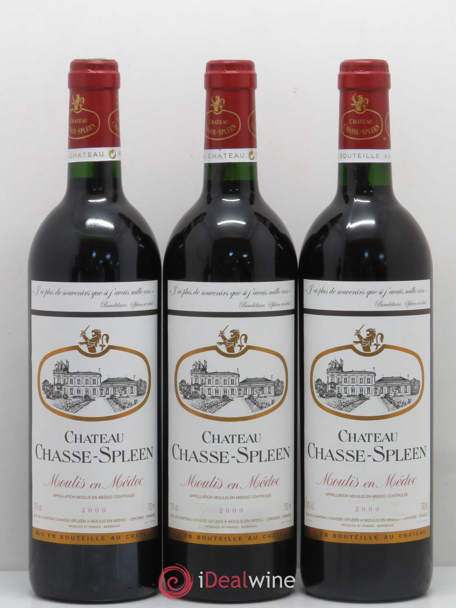 Château Chasse Spleen 2000 - Lot de 12 bouteilles - 1