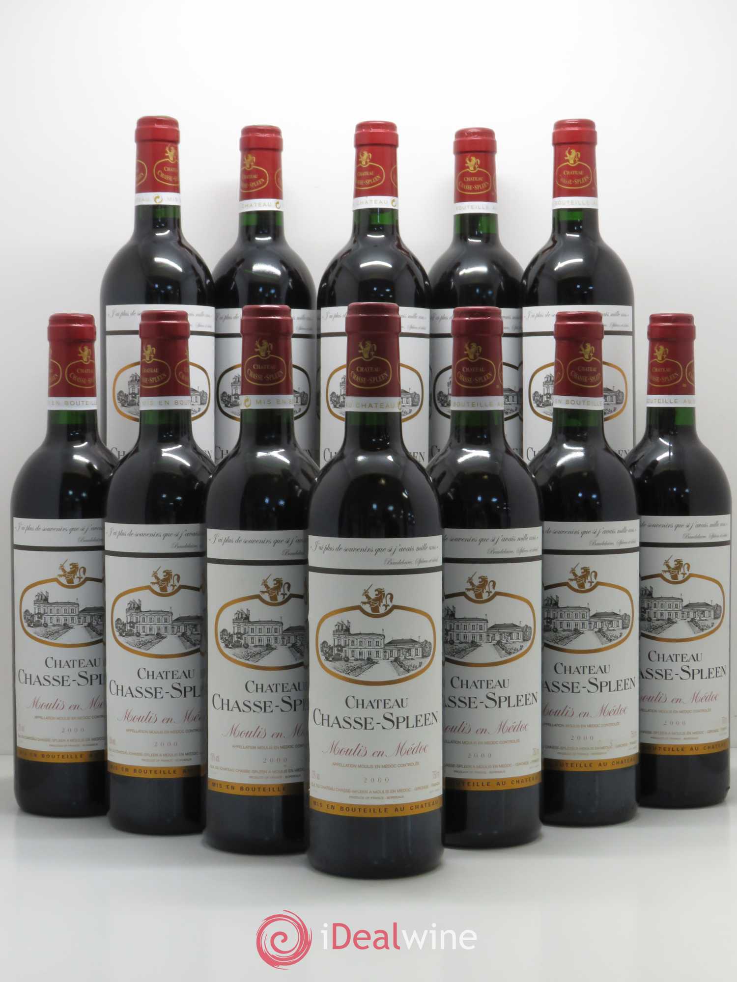 Château Chasse Spleen 2000 - Lot de 12 bouteilles - 0