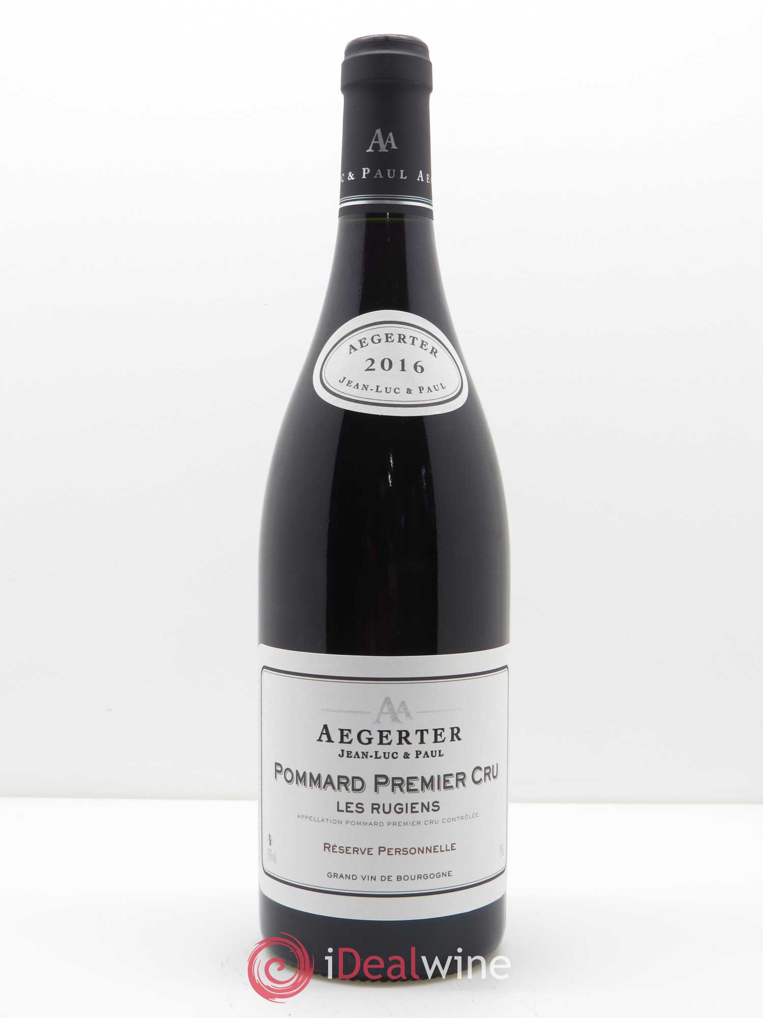 Pommard 1er Cru Les Rugiens Aegerter 2016 - Lot de 1 bouteille - 0