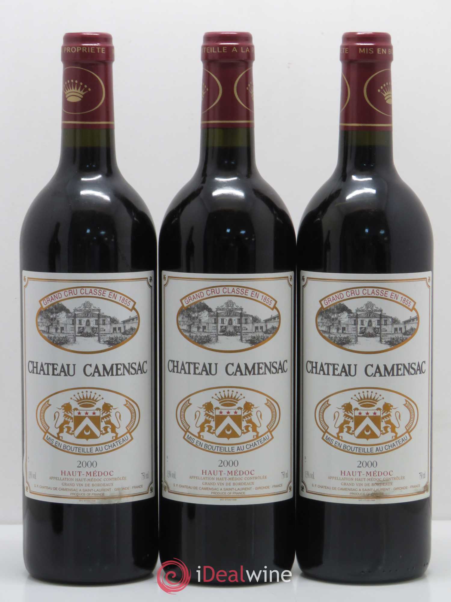 Château Camensac 5ème Grand Cru Classé 2000 - Lot de 12 bouteilles - 1