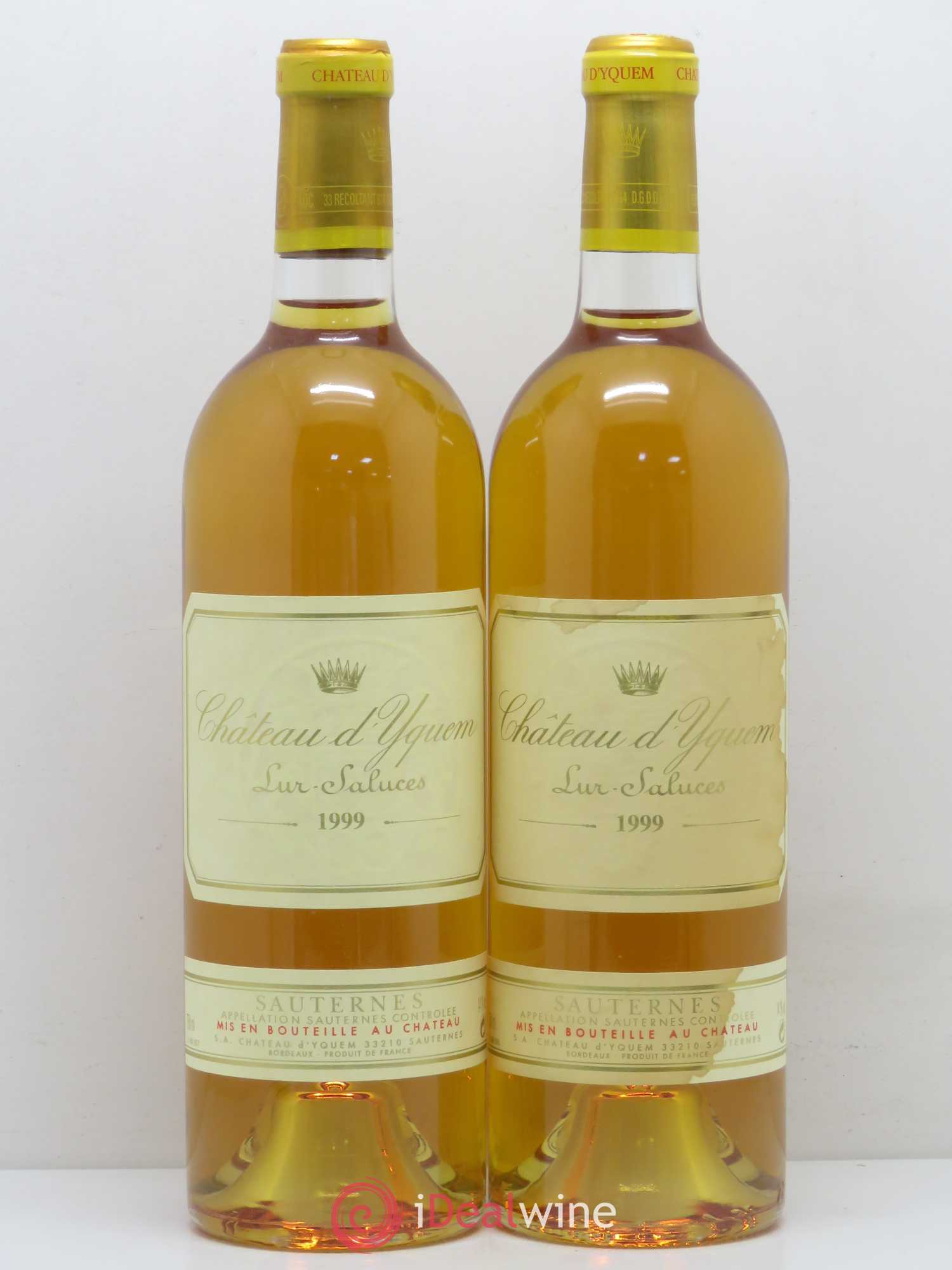 Château d' Yquem 1er Cru Classé Supérieur 1999 - Lotto di 2 bottiglie - 0