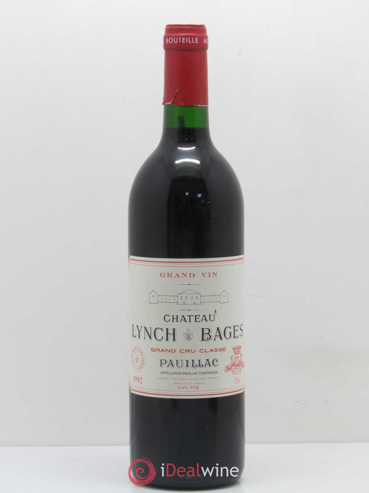 Château Lynch Bages 5ème Grand Cru Classé 1992 - Lot de 1 bouteille - 0