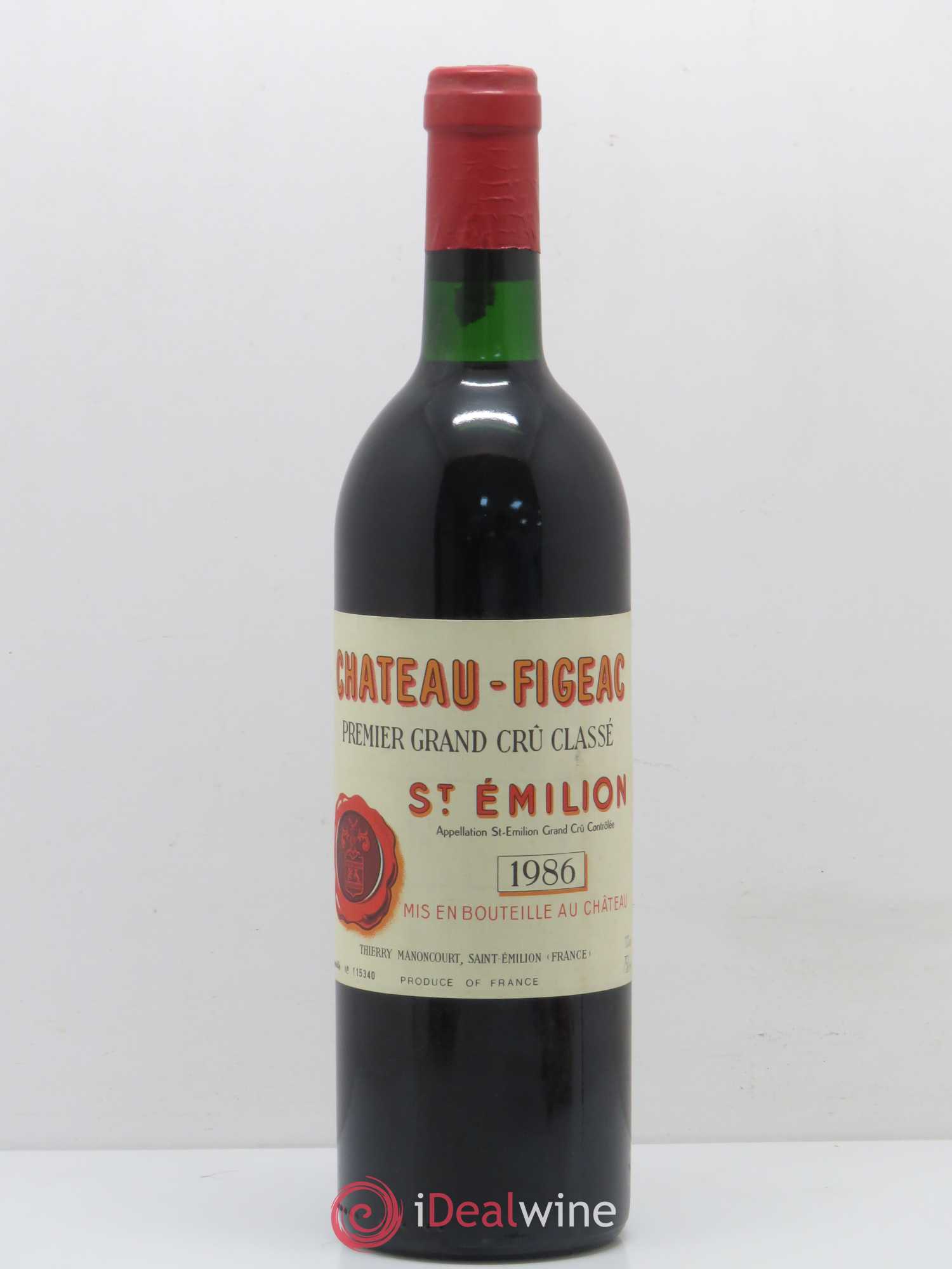 Château Figeac 1er Grand Cru Classé A 1986 - Lot de 1 bouteille - 0