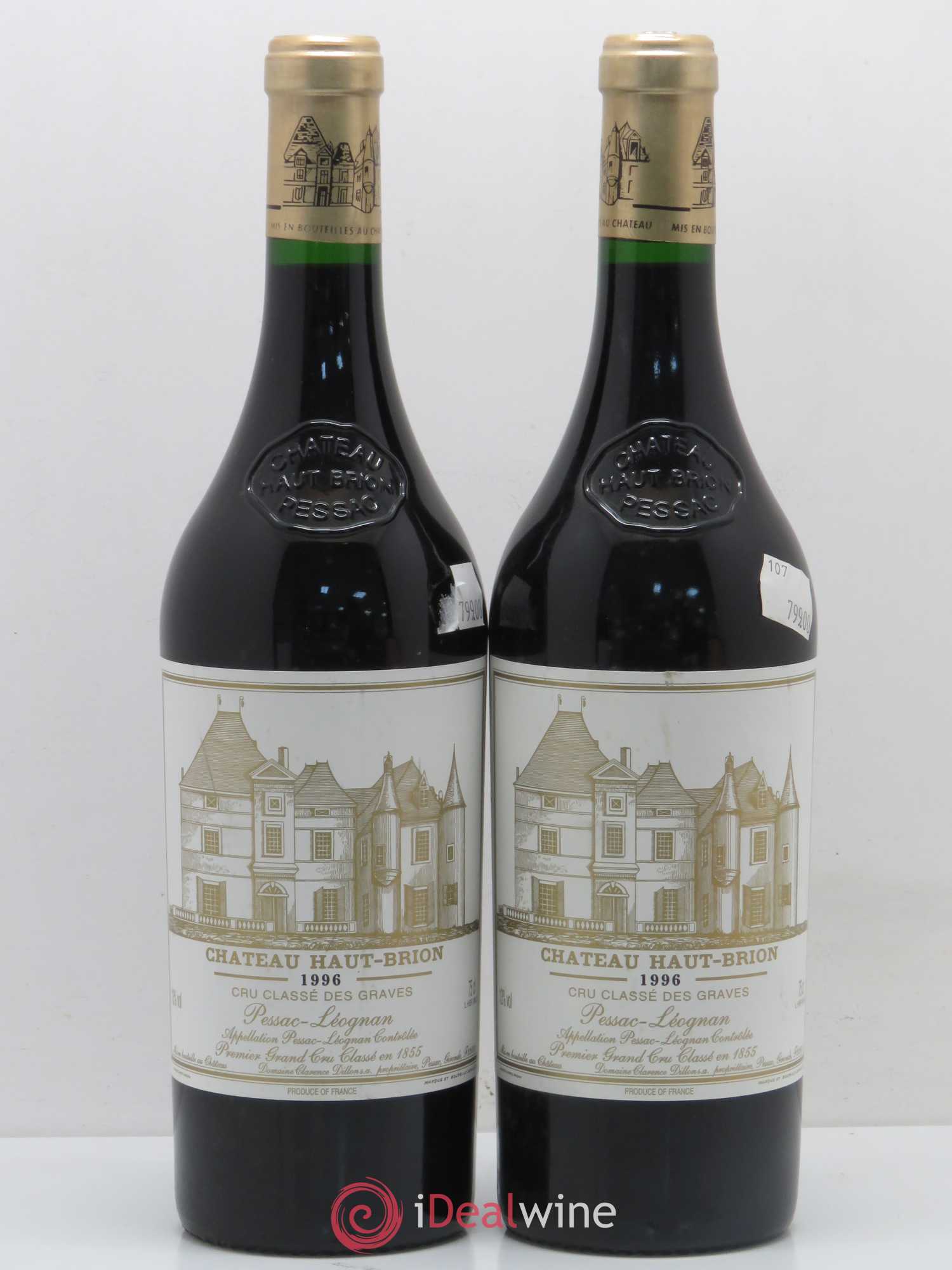 Château Haut Brion 1er Grand Cru Classé 1996 - Lot de 2 bouteilles - 0