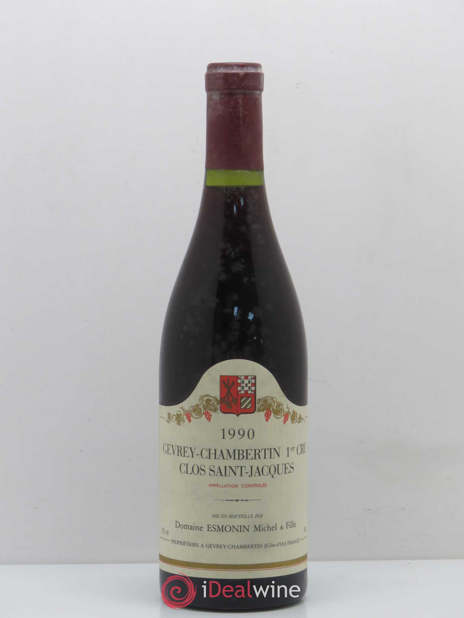 Gevrey-Chambertin 1er Cru Clos Saint Jacques Sylvie Esmonin 1990 - Lot de 1 bouteille - 0