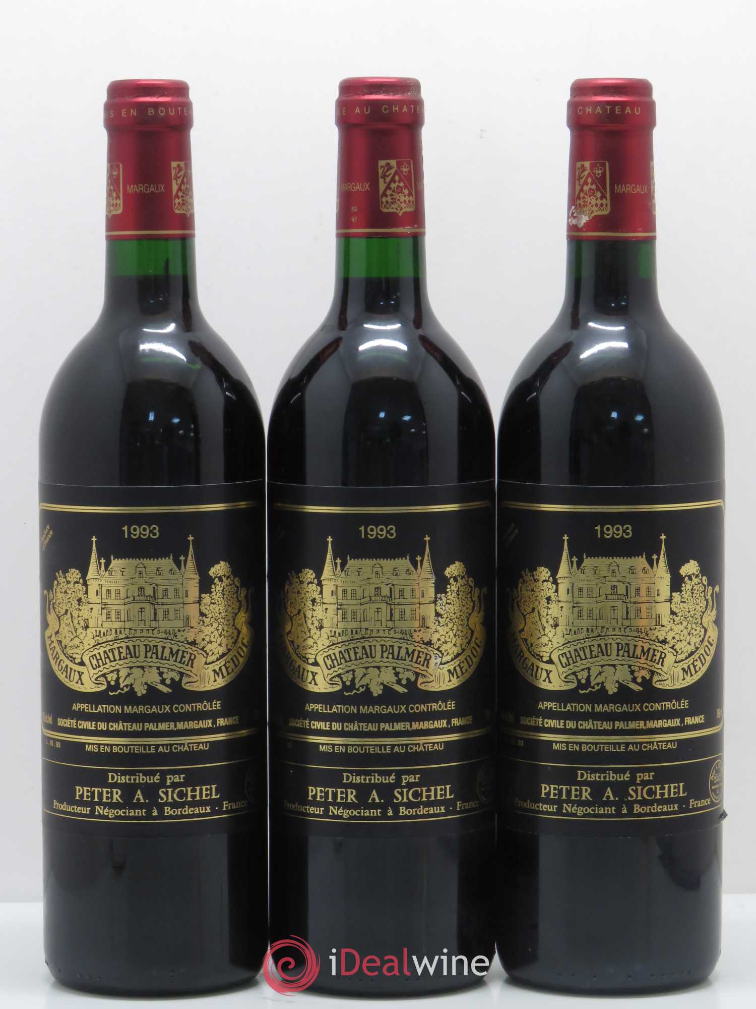 Château Palmer 3ème Grand Cru Classé 1993 - Lot de 3 bouteilles - 0