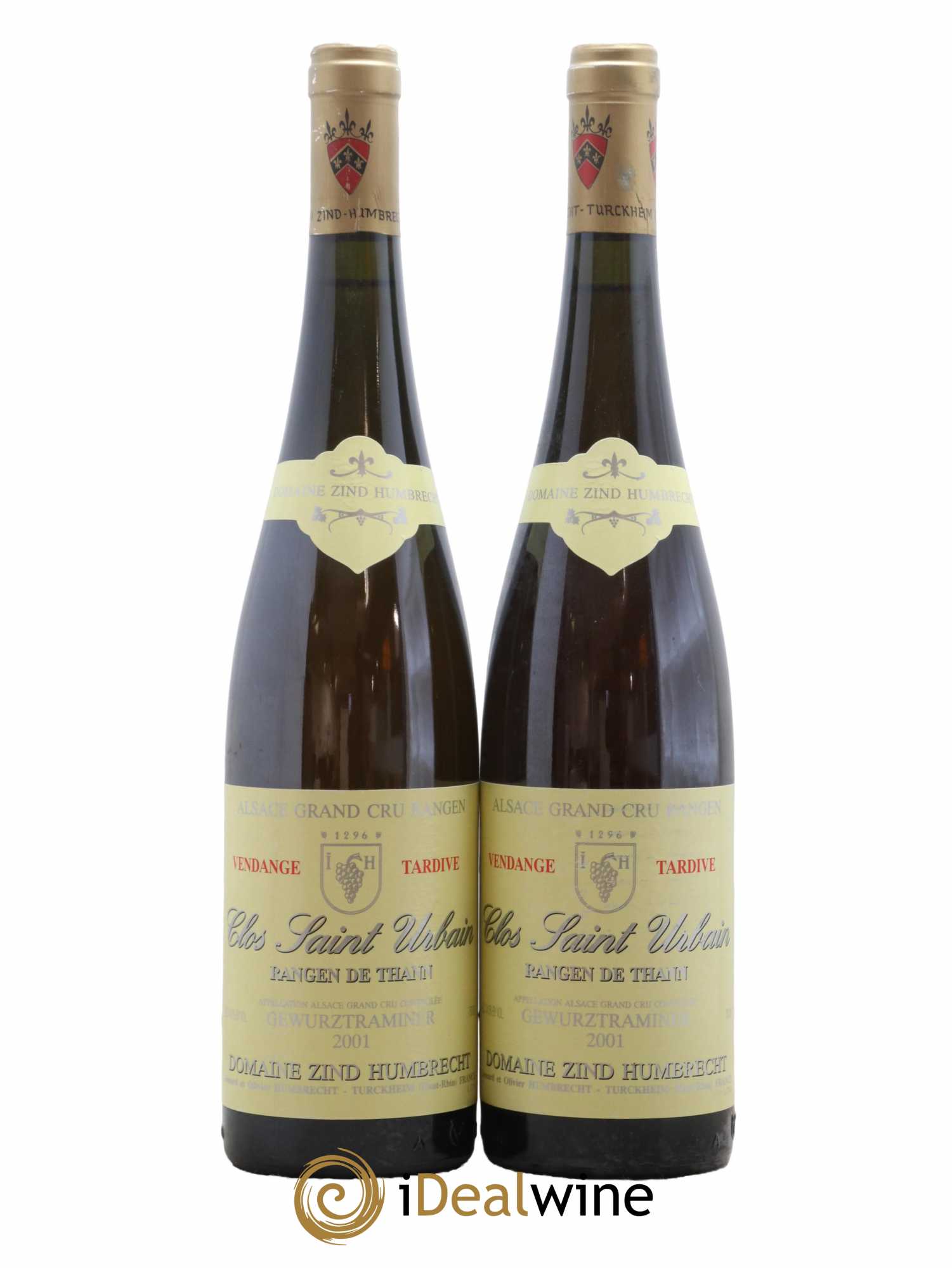 Alsace Gewurztraminer Vendanges Tardives Grand Cru Rangen de Thann Clos Saint Urbain Zind-Humbrecht (Domaine) 2001 - Lotto di 2 bottiglie - 0