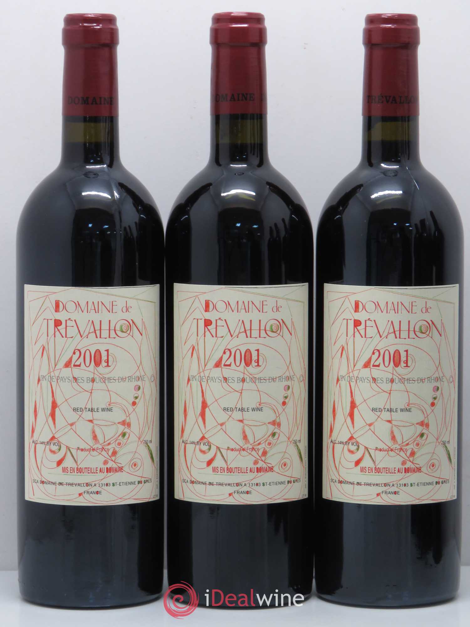 Coteaux d'Aix-en-Provence Trévallon (Domaine de) Eloi Dürrbach 2001 - Lot de 6 bouteilles - 1
