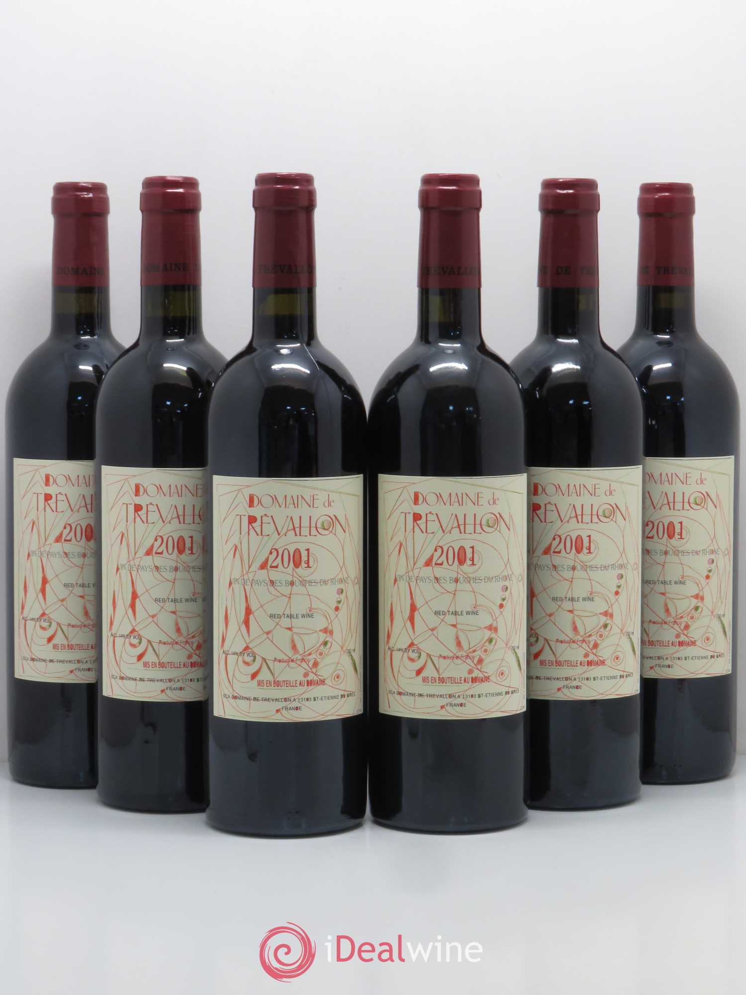 Coteaux d'Aix-en-Provence Trévallon (Domaine de) Eloi Dürrbach 2001 - Lot de 6 bouteilles - 0