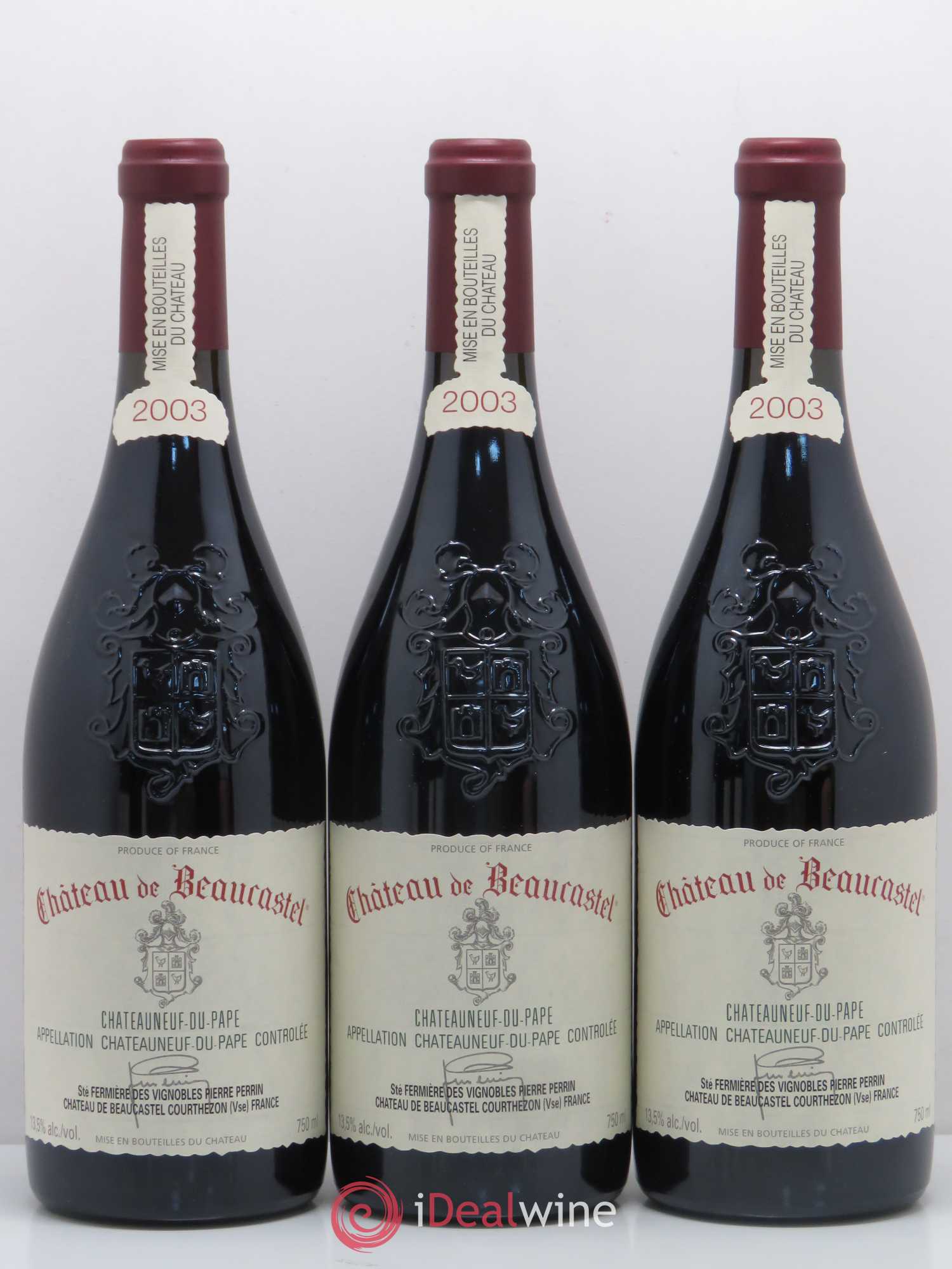 Châteauneuf-du-Pape Château de Beaucastel Famille Perrin 2003 - Lot de 12 bouteilles - 4