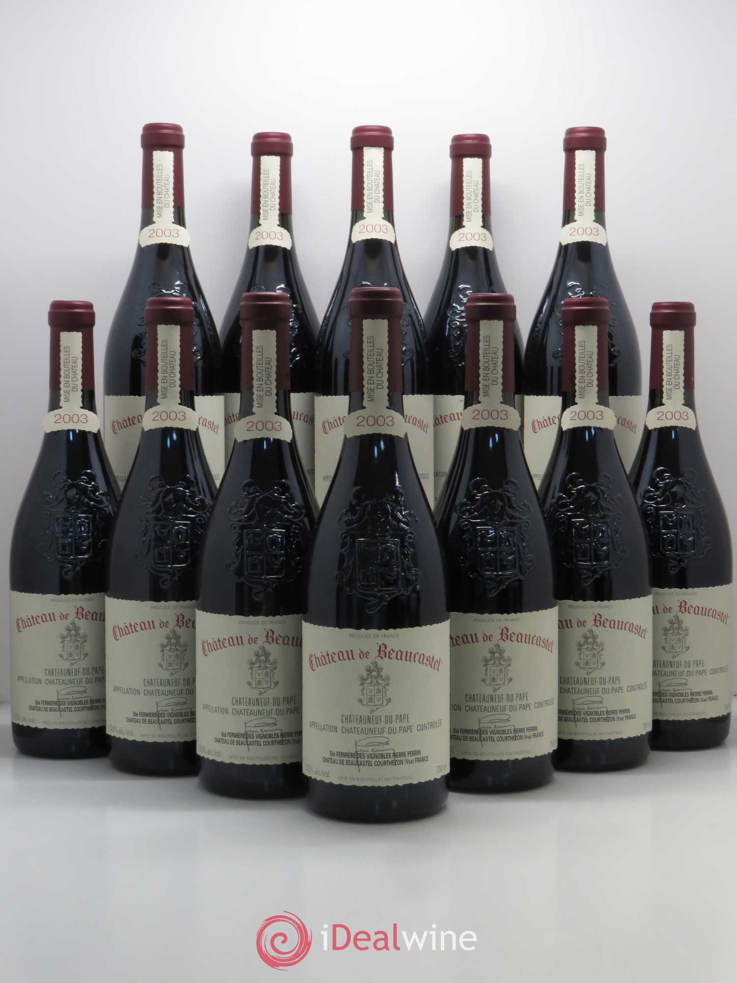 Châteauneuf-du-Pape Château de Beaucastel Famille Perrin 2003 - Lot de 12 bouteilles - 0