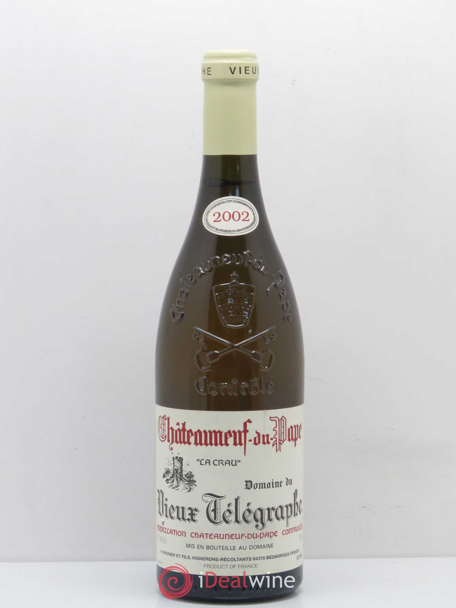 Châteauneuf-du-Pape Vieux Télégraphe (Domaine du) Vignobles Brunier 2002 - Lot de 1 bouteille - 0