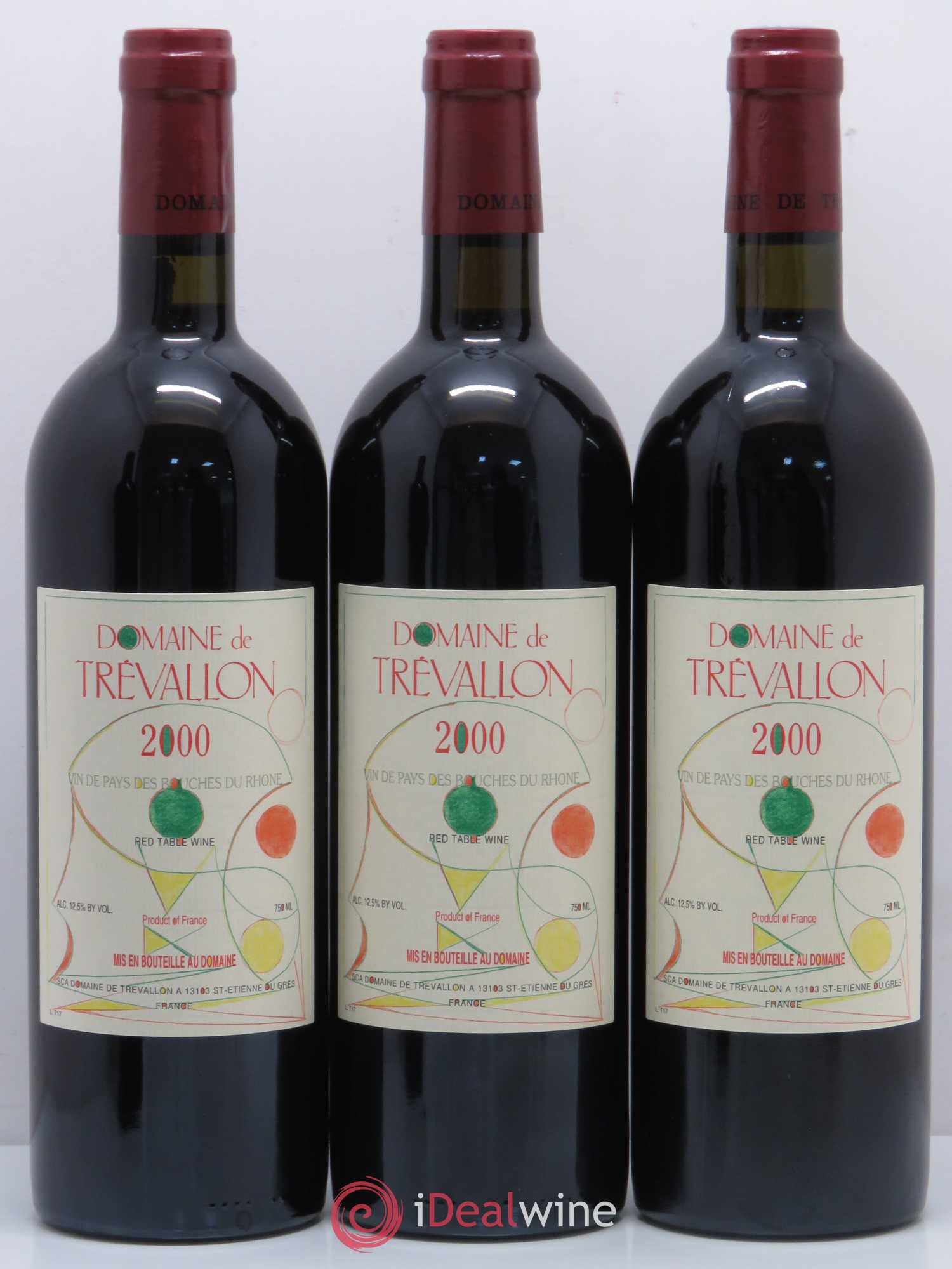 Coteaux d'Aix-en-Provence Trévallon (Domaine de) Eloi Dürrbach 2000 - Lot de 12 bouteilles - 2