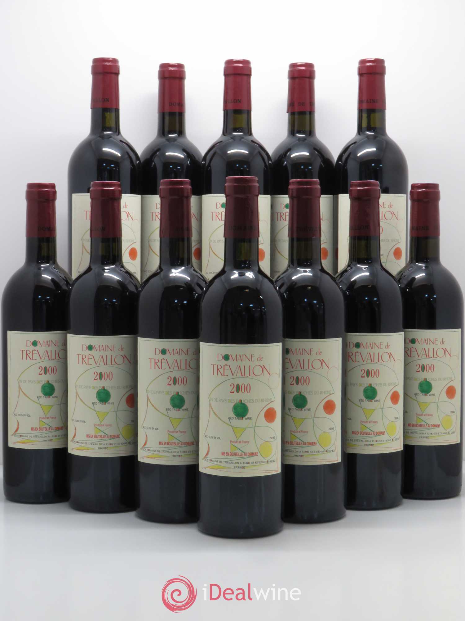 Coteaux d'Aix-en-Provence Trévallon (Domaine de) Eloi Dürrbach 2000 - Lot de 12 bouteilles - 0