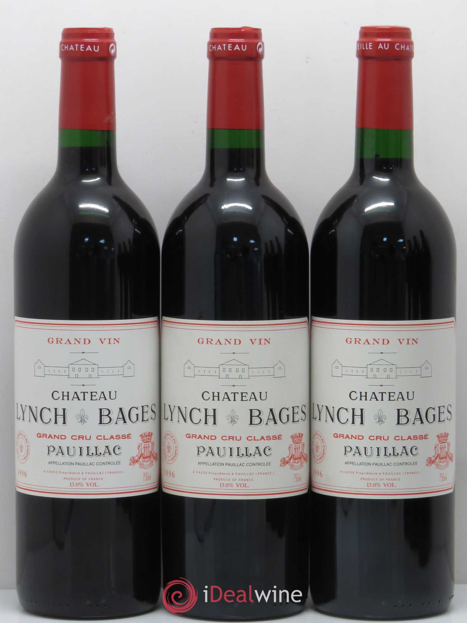 Château Lynch Bages 5ème Grand Cru Classé 1996 - Lot de 6 bouteilles - 1