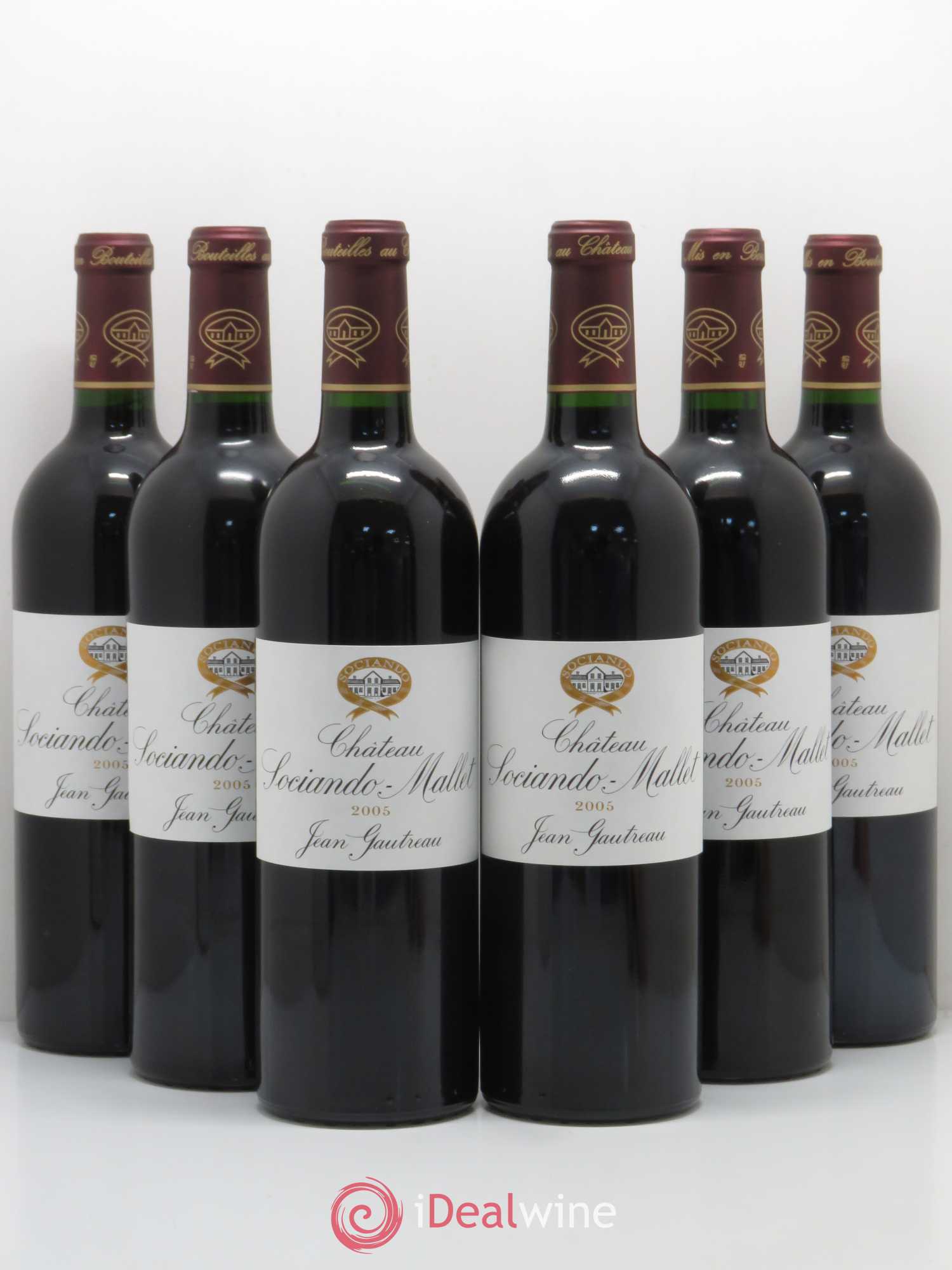 Château Sociando Mallet 2005 - Lot de 6 bouteilles - 0