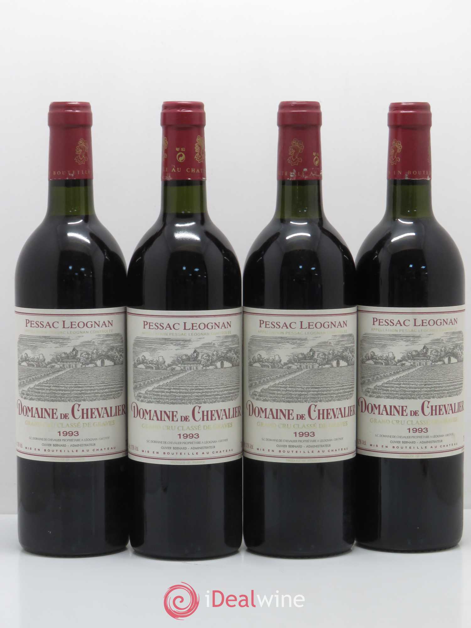 Domaine de Chevalier Cru Classé de Graves 1993 - Lot de 4 bouteilles - 0
