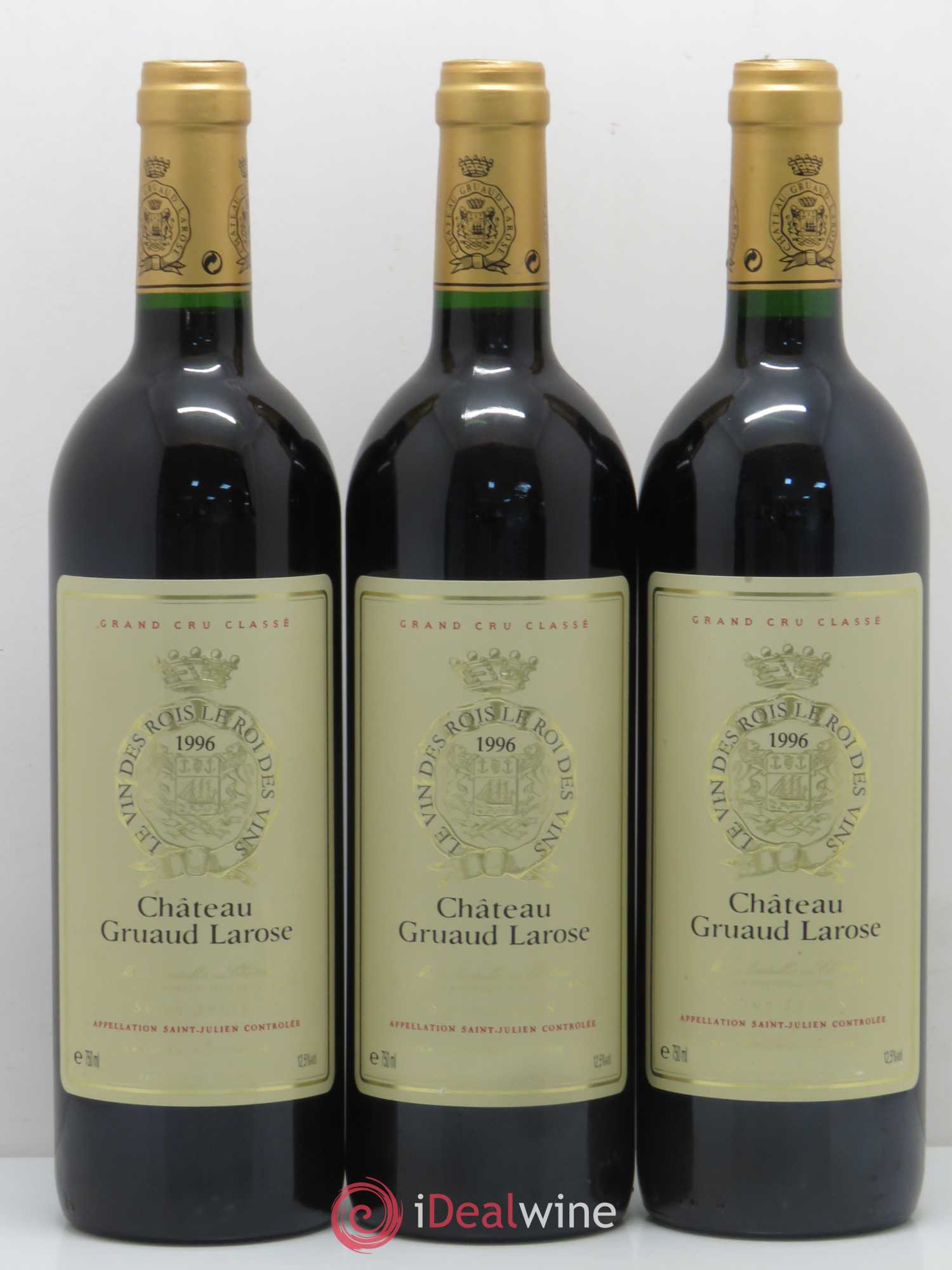 Château Gruaud Larose 2ème Grand Cru Classé 1996 - Lot de 3 bouteilles - 0
