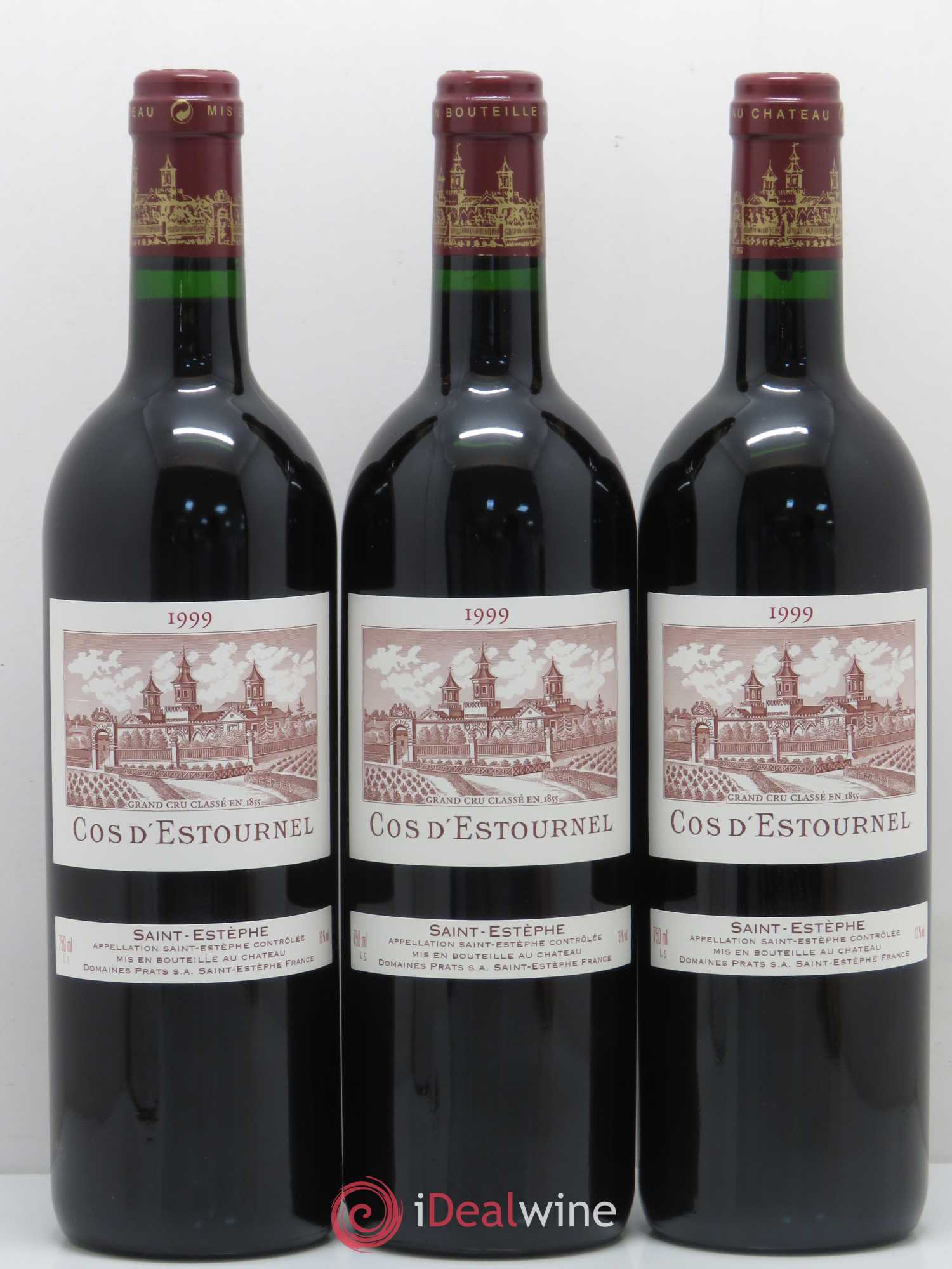 Cos d'Estournel 2ème Grand Cru Classé 1999 - Lot de 3 bouteilles - 0