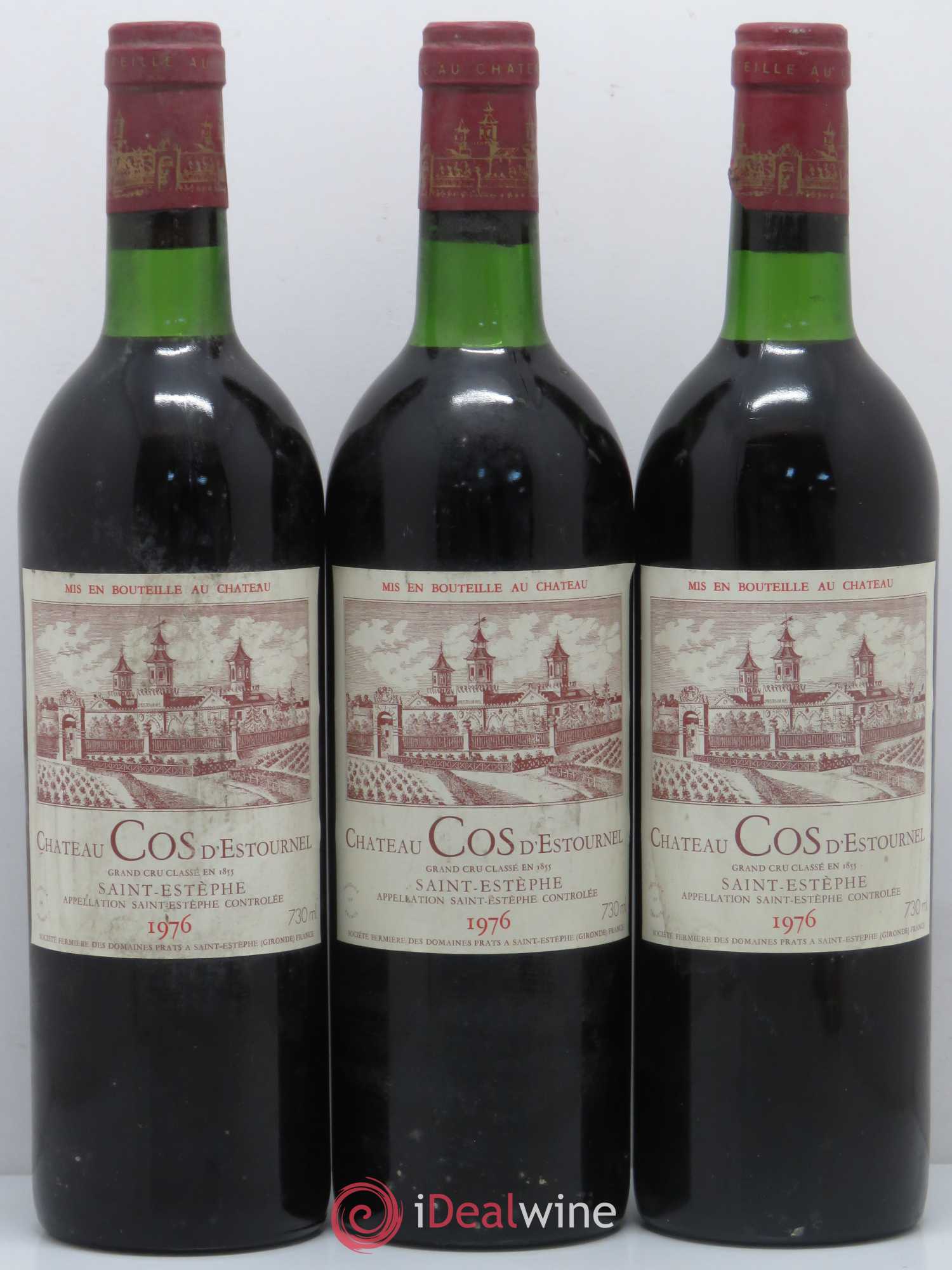 Cos d'Estournel 2ème Grand Cru Classé 1976 - Lot de 3 bouteilles - 0