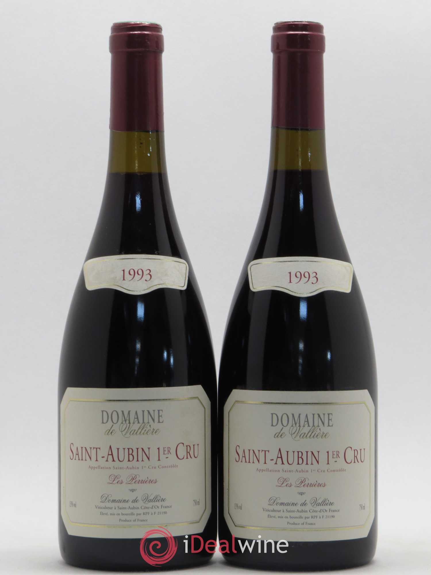 Saint-Aubin 1er Cru Les Perrières Domaine De Vallière (sans prix de réserve) 1993 - Posten von 2 Flaschen - 0