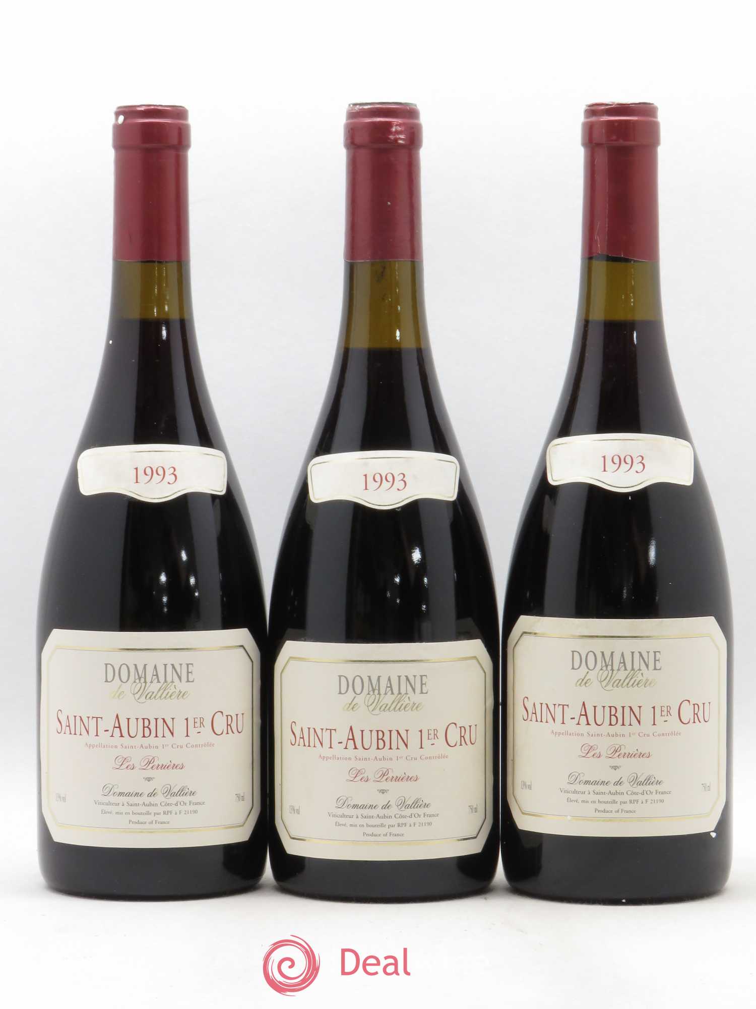 Saint-Aubin 1er Cru Les Perrieres Domaine de Valliere (sans prix de réserve) 1993 - Posten von 3 Flaschen - 0