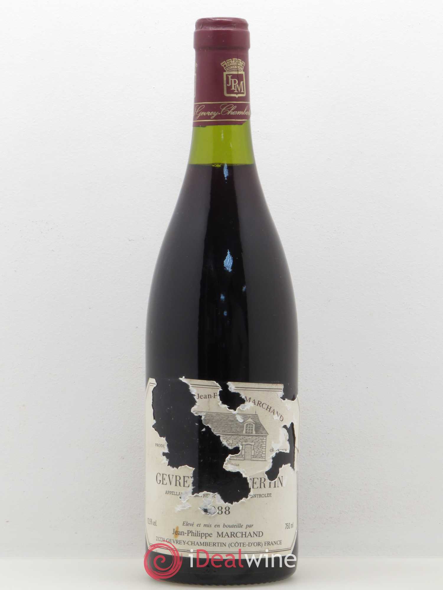 Gevrey-Chambertin Domaine Jean-Philippe Marchand 1988 - Lot de 1 bouteille - 0